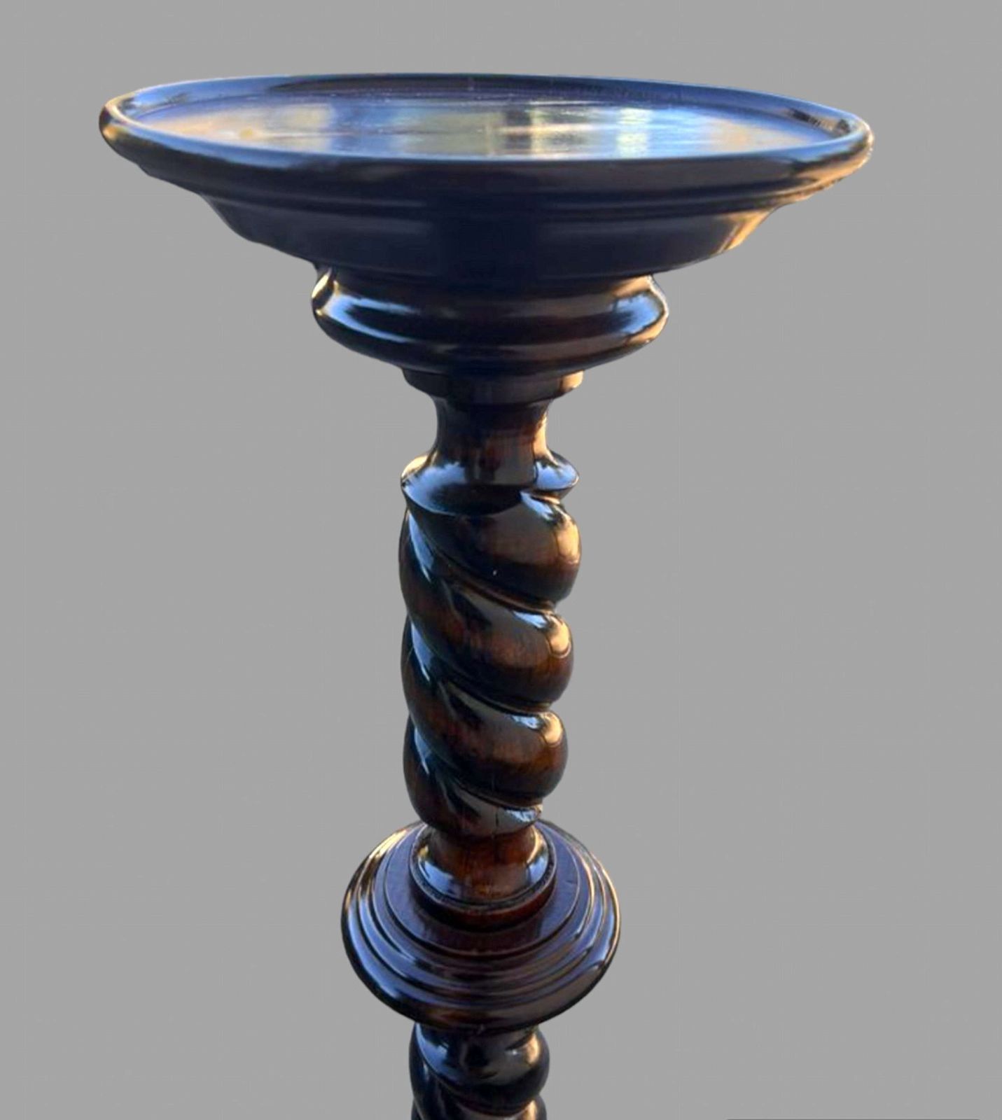 A Near Pair Of Hardwood Torchiere/Plant Stands photo Home Decor