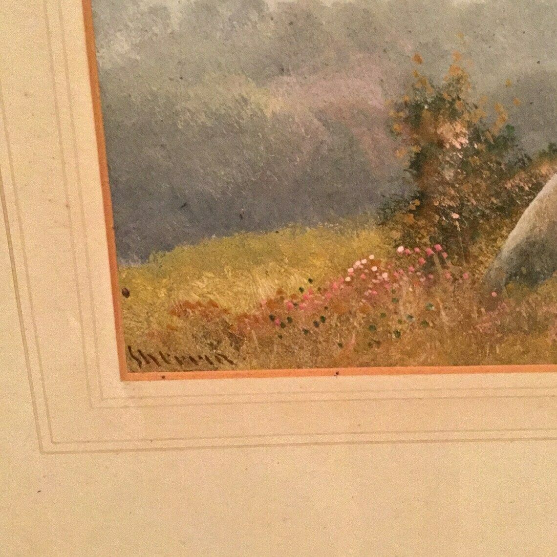 Beautiful Pair Of Large Watercolours By Renowned Artist Rd Sherrin    Moorland Scenes   Signed & In Original Frames photo Art