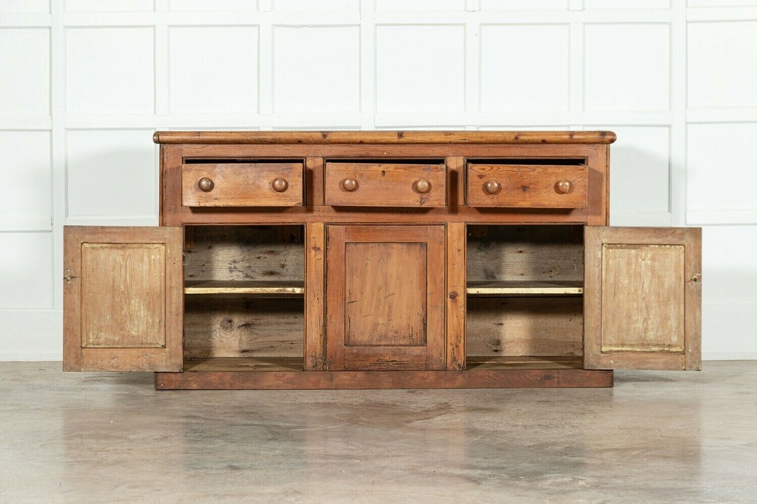 19thc English Pine Dresser Base photo vinterior