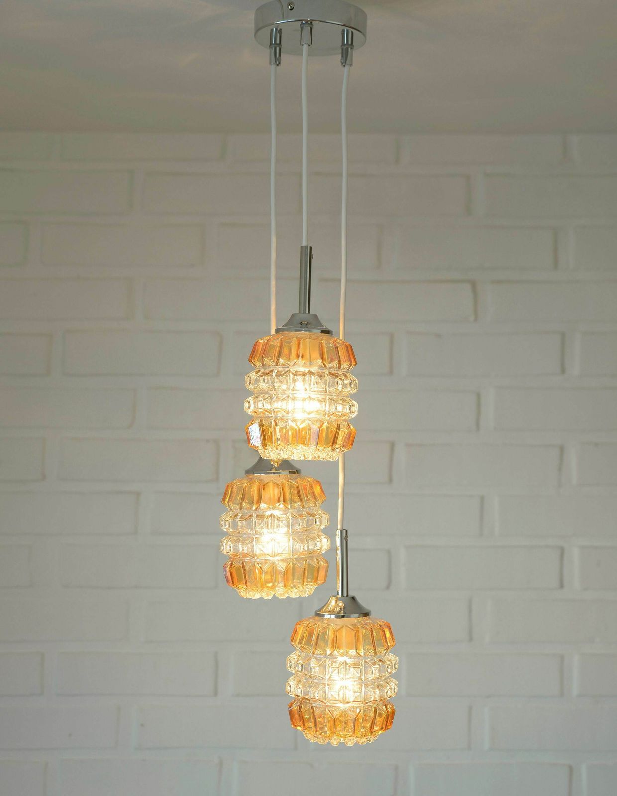 Vintage Lamps / Bedside Lamps / Set Of 3 / Redesign / Hanging Lamp / Light Fixtures / Mid Century / Yugoslavia 1960s / Space Age / Retro photo Lighting