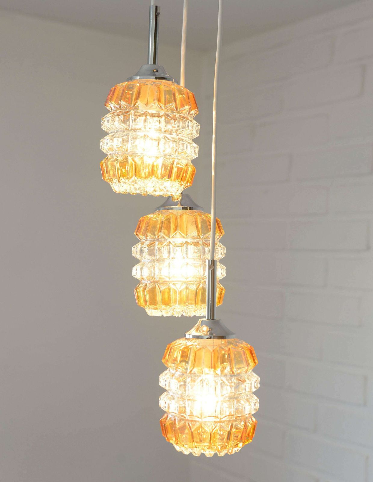 Vintage Lamps / Bedside Lamps / Set Of 3 / Redesign / Hanging Lamp / Light Fixtures / Mid Century / Yugoslavia 1960s / Space Age / Retro photo buy