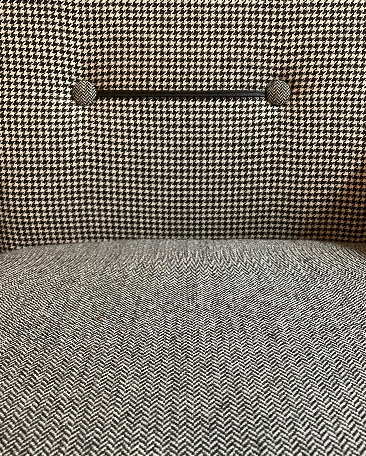 Parker Knoll Armchair Mono Black White Houndstooth Herringbone Pk 934/5/6 Gavotte photo 750.0