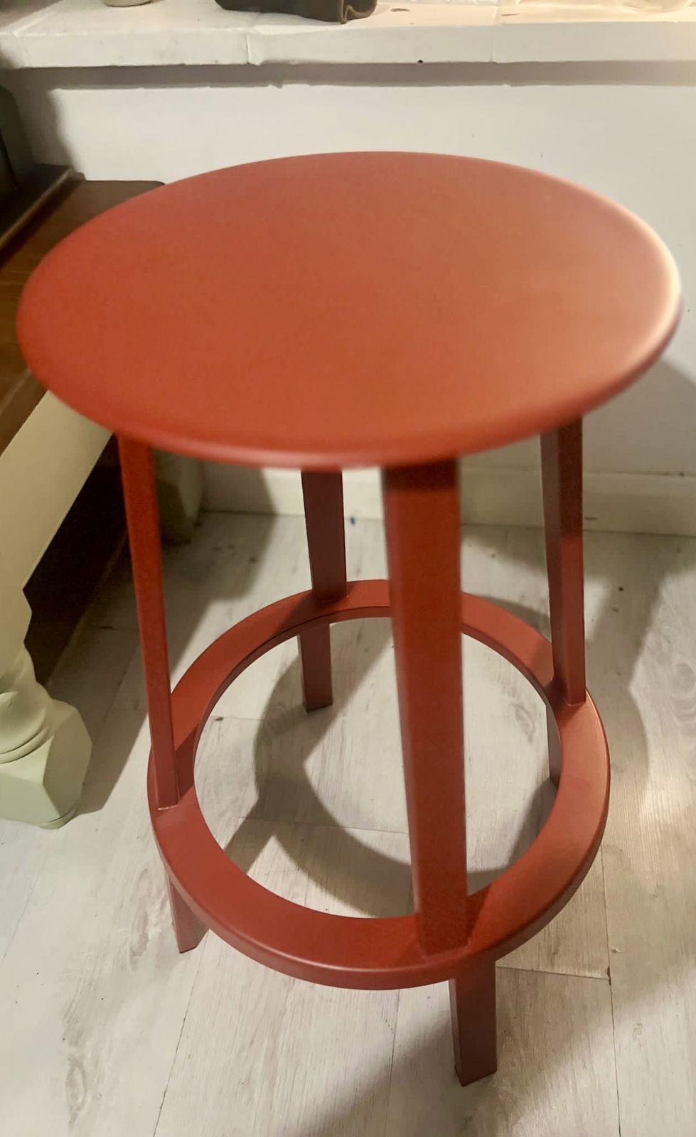 Hay  Revolver Swivel Bar Stool Metal Red