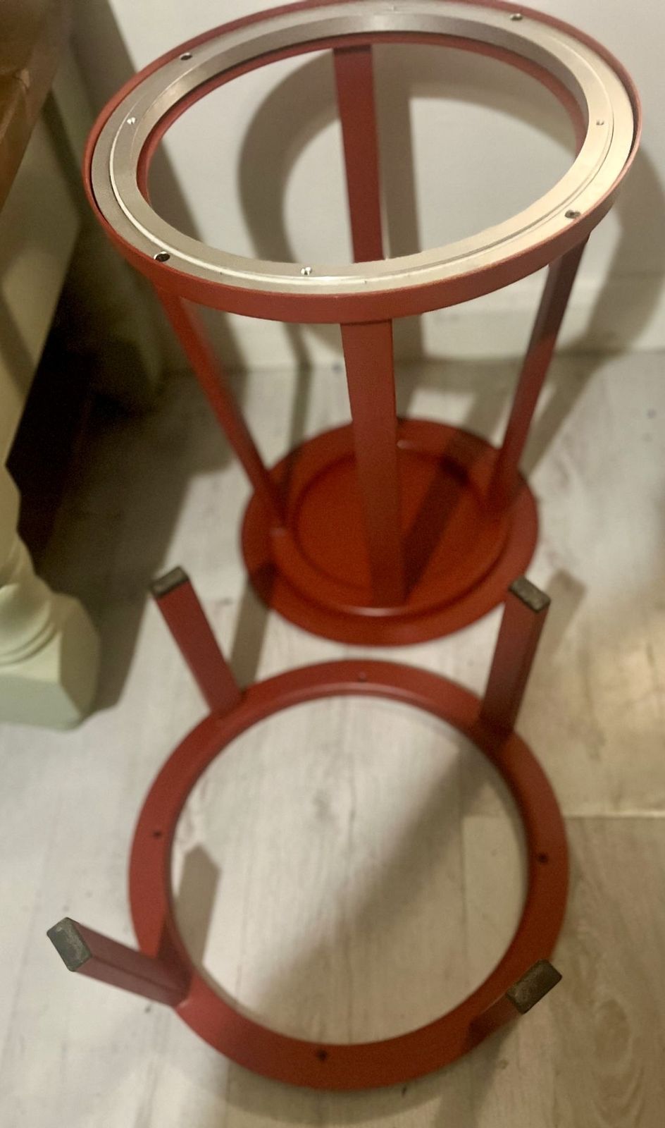 Hay  Revolver Swivel Bar Stool Metal Red photo for sale