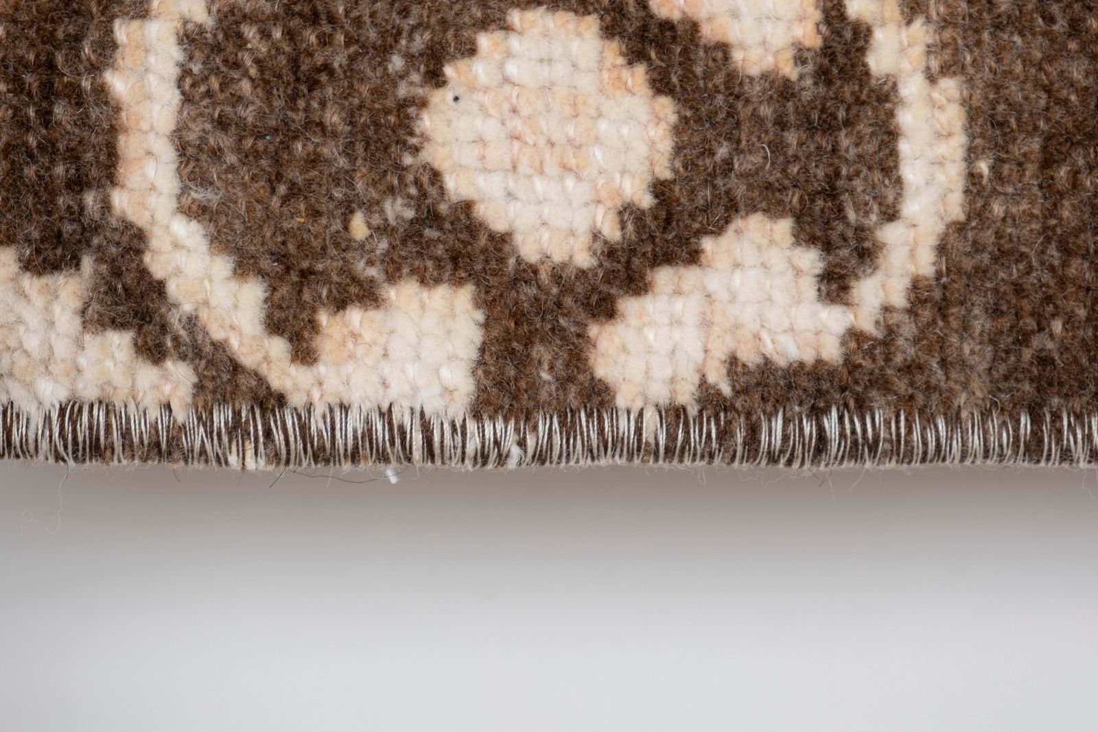 photo furniture 1960s Vintage Square Brown Turkish Karapinar Rug 90 X 109 Cm