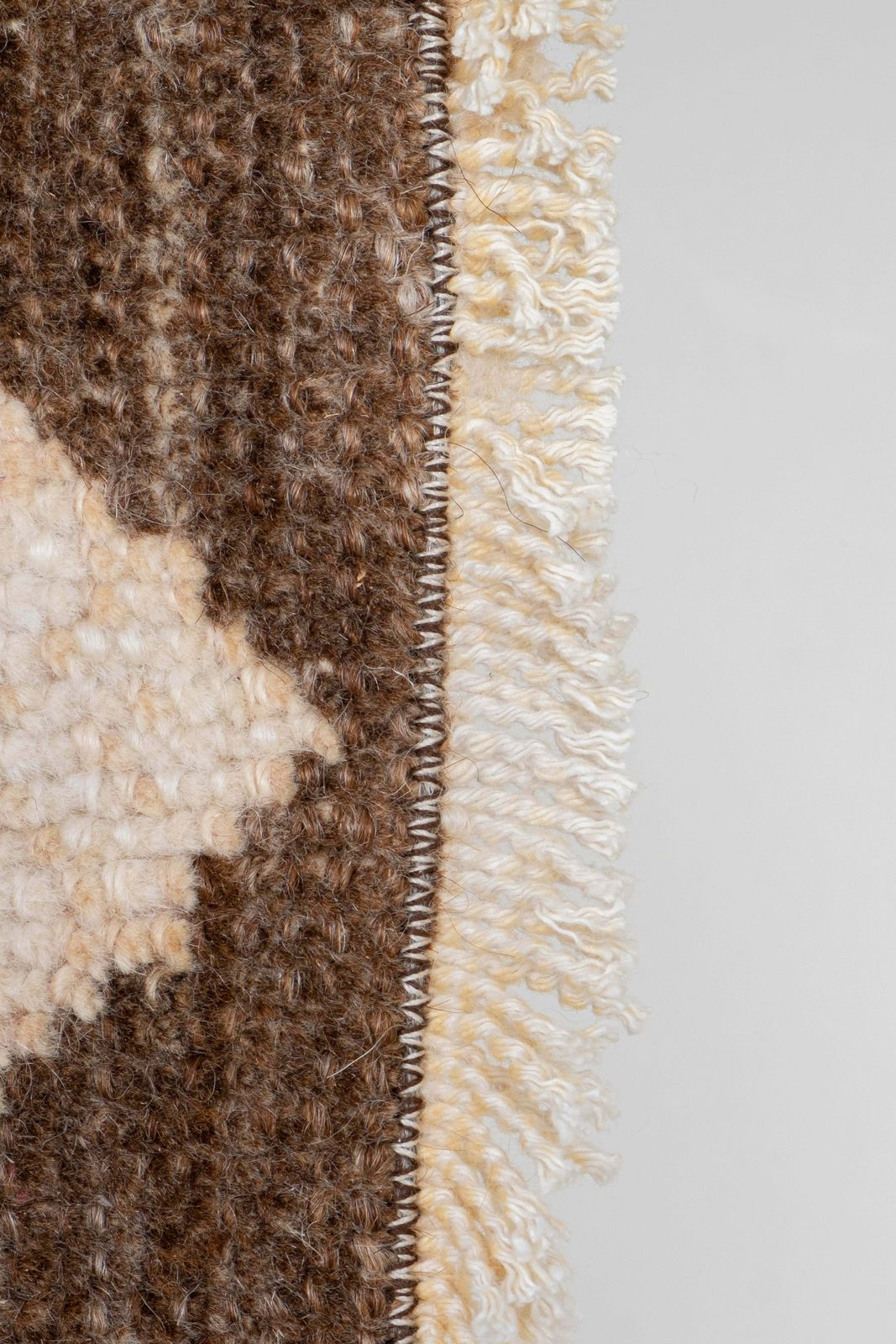 photo for sale 1960s Vintage Square Brown Turkish Karapinar Rug 90 X 109 Cm