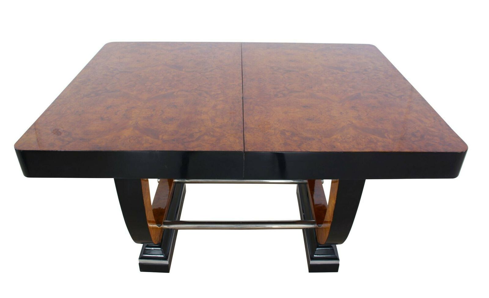 Expandable Art Deco Dining Table, Thuja Roots, Lacquered, France, Circa 1930 photo furniture