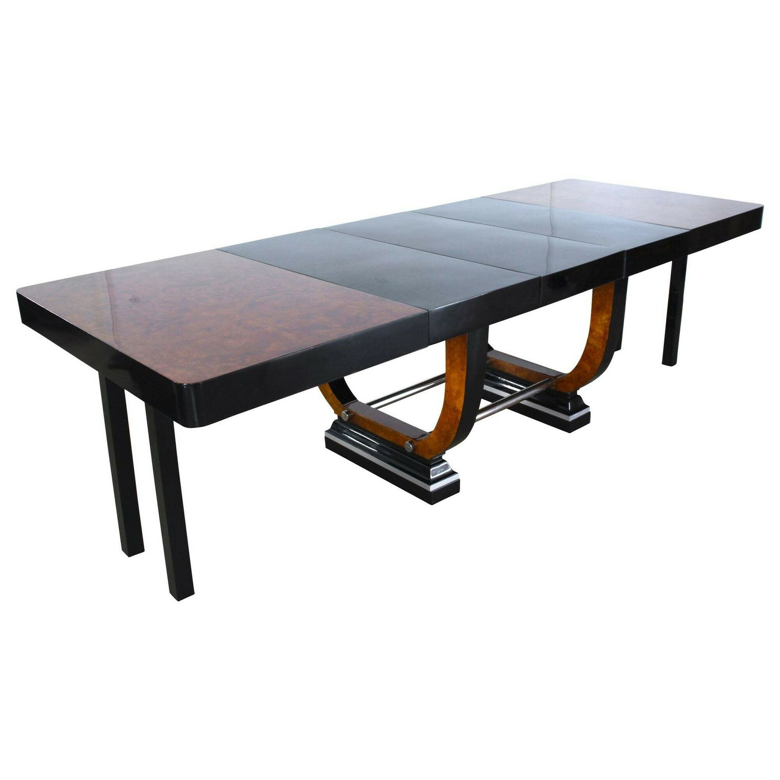 Expandable Art Deco Dining Table, Thuja Roots, Lacquered, France, Circa 1930 photo buy