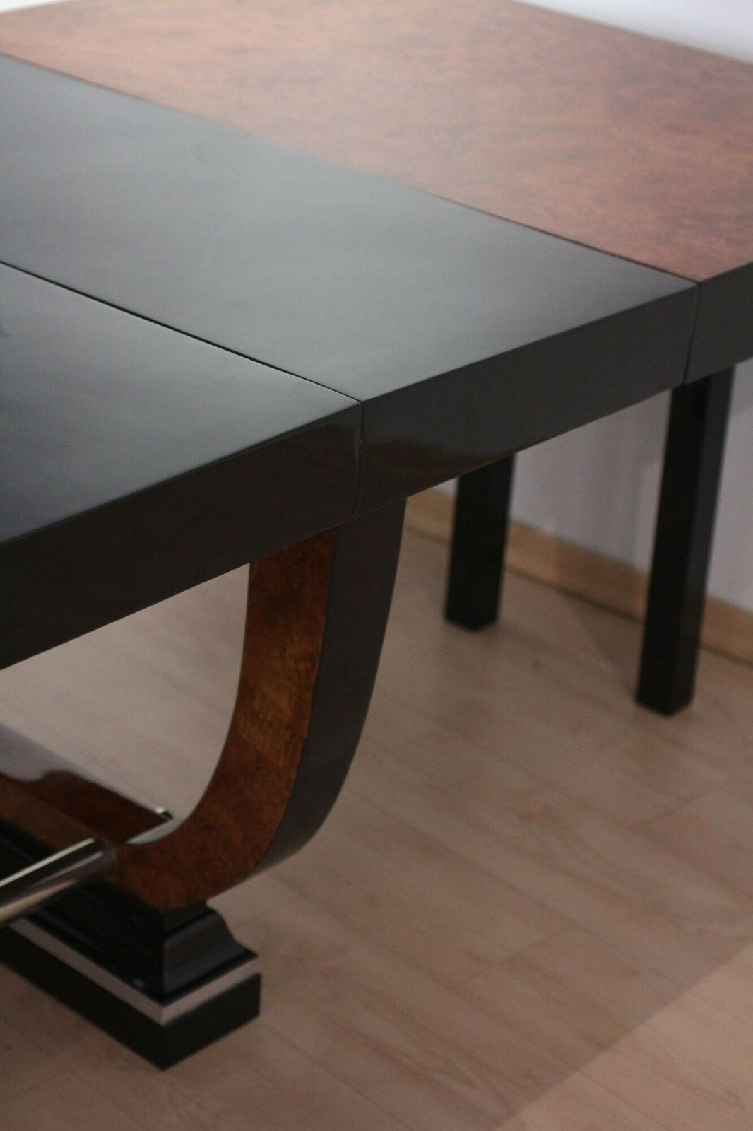 photo buy Expandable Art Deco Dining Table, Thuja Roots, Lacquered, France, Circa 1930