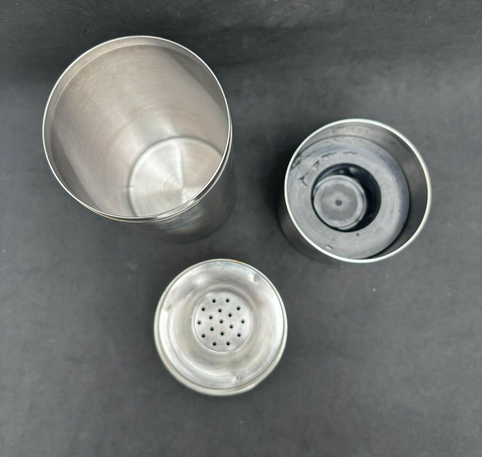 Cocktail Shaker French Vintage Cocktail Shaker, Stainless Steel Shaker, Bar Accessories, Mid Century, Martini Shaker, Vintage Barware photo vintage