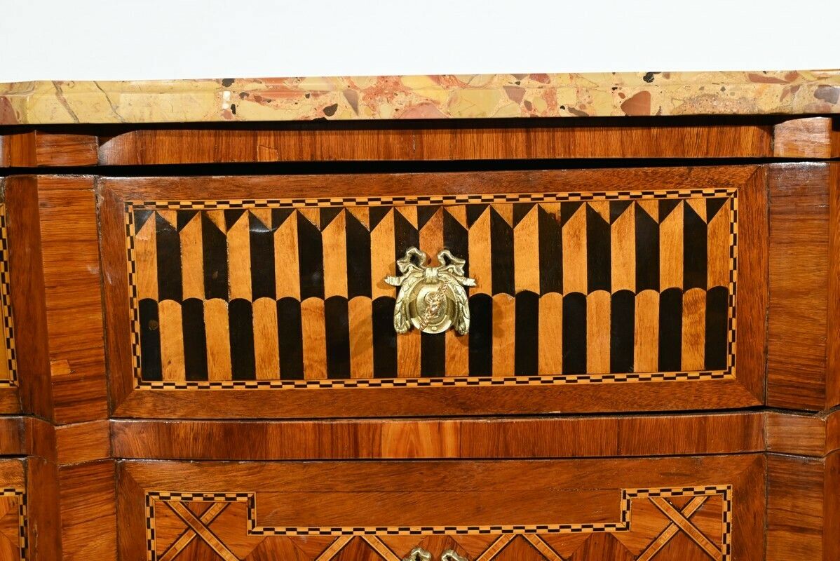 photo buy Rosewood And Mahogany Chest Of Drawers, Louis XV/Louis XVI Transition Style – Late 19th Century