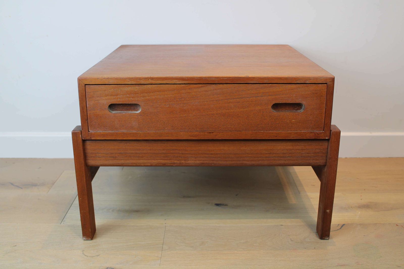 A Mid Century Danish Side Table By Illum Wikkelsø For Hjørring Møbel In Teak photo furniture