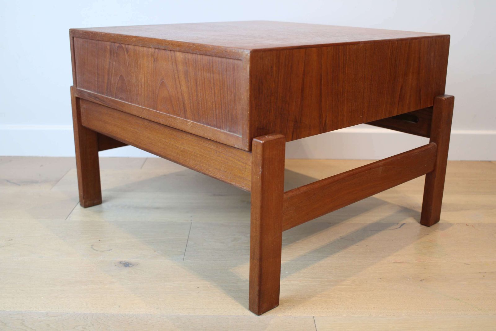 Furniture A Mid Century Danish Side Table By Illum Wikkelsø For Hjørring Møbel In Teak photo