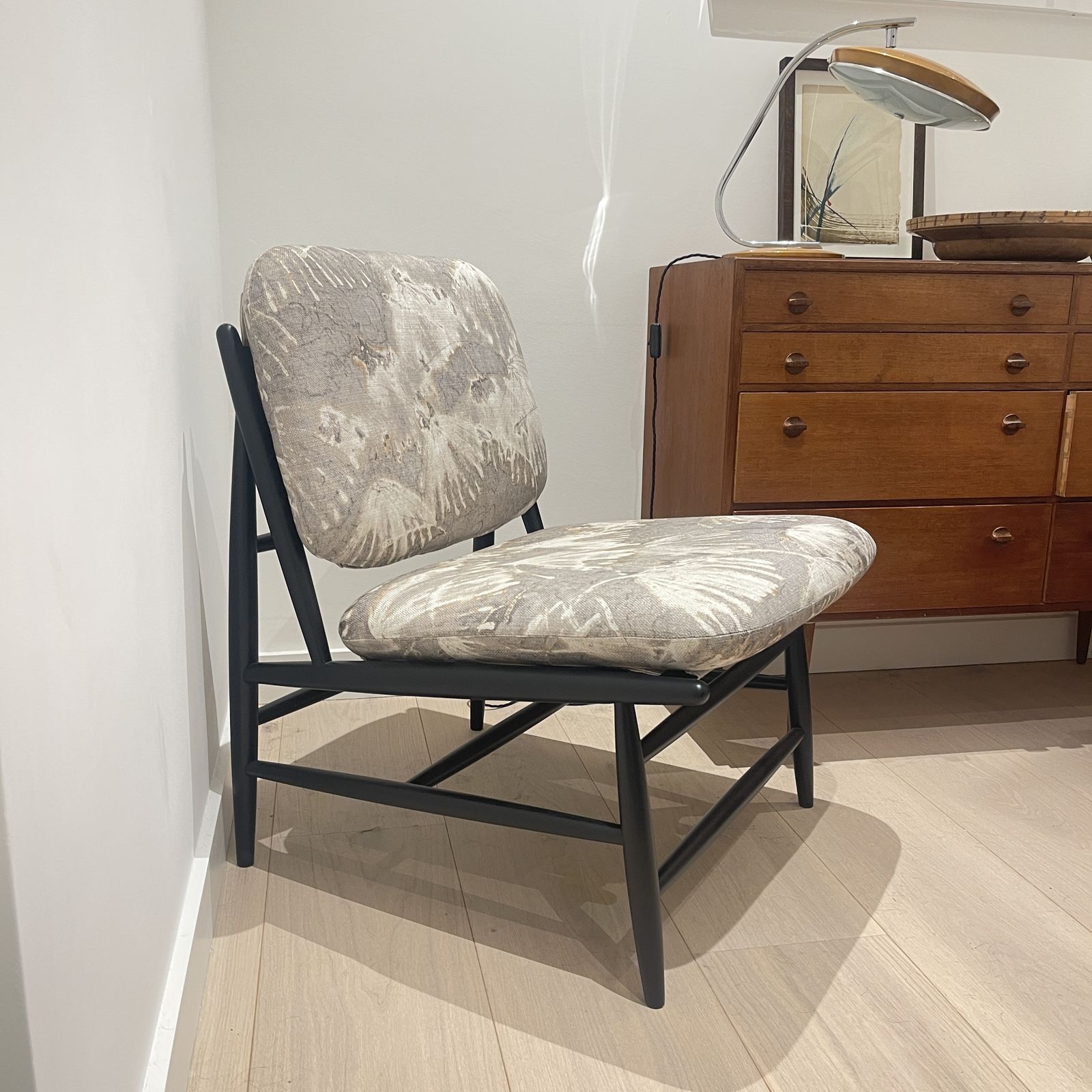 Ercol Von Chair, 2010s, Linen, Contemporary