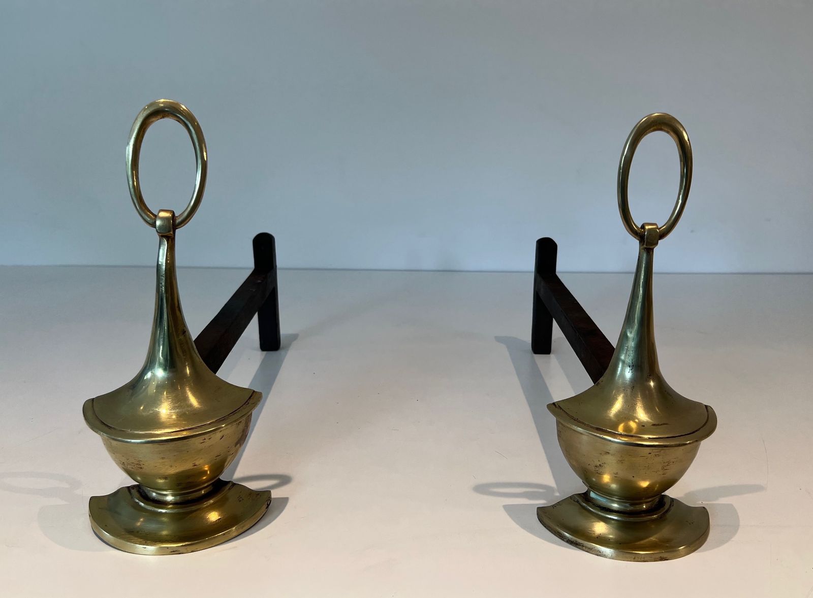 Pair Of Neoclassical Style Bronze Andirons photo 780.0