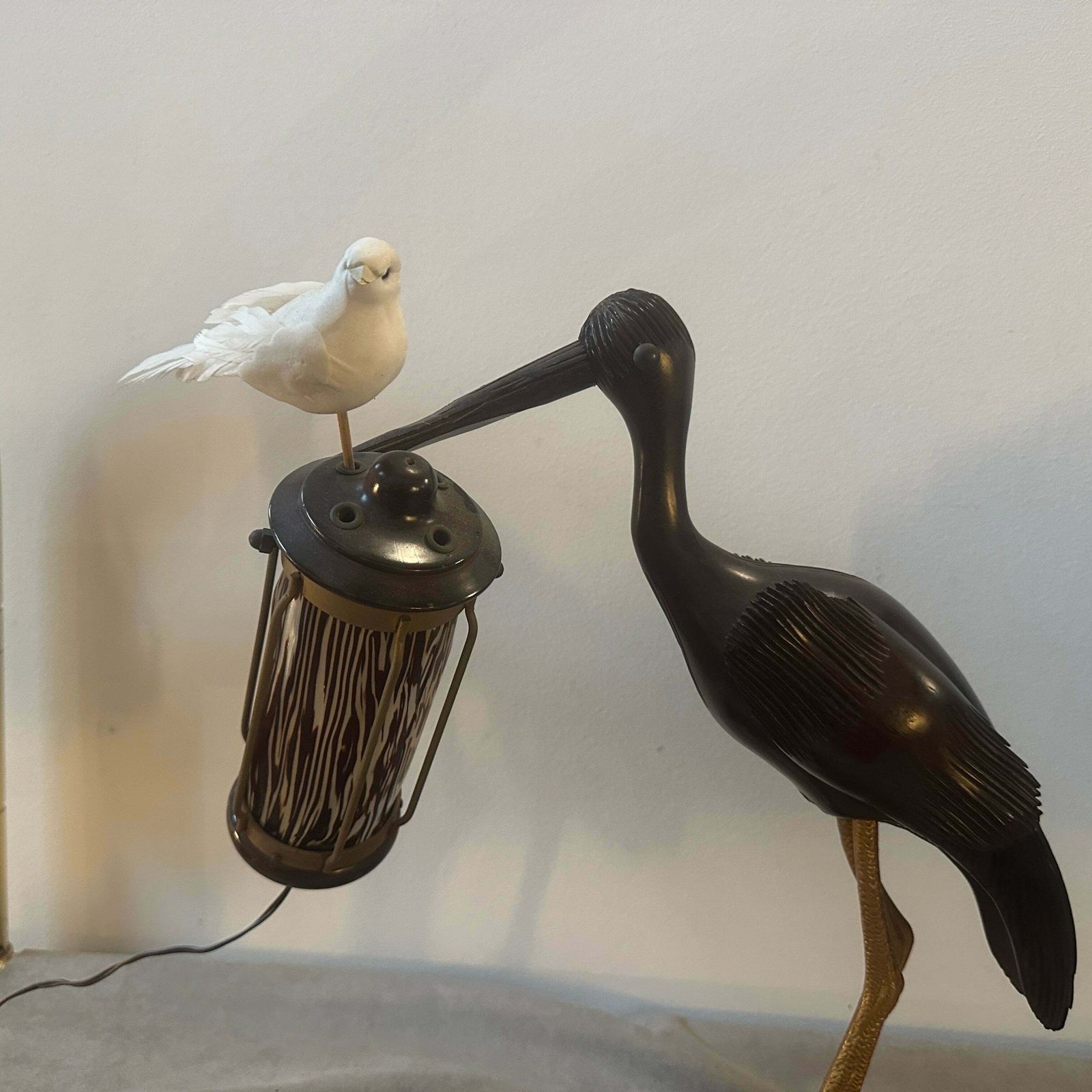 1950s Mid Century Modern Wood Table Lamp And Smoking Set By Aldo Tura For Macabo photo furniture