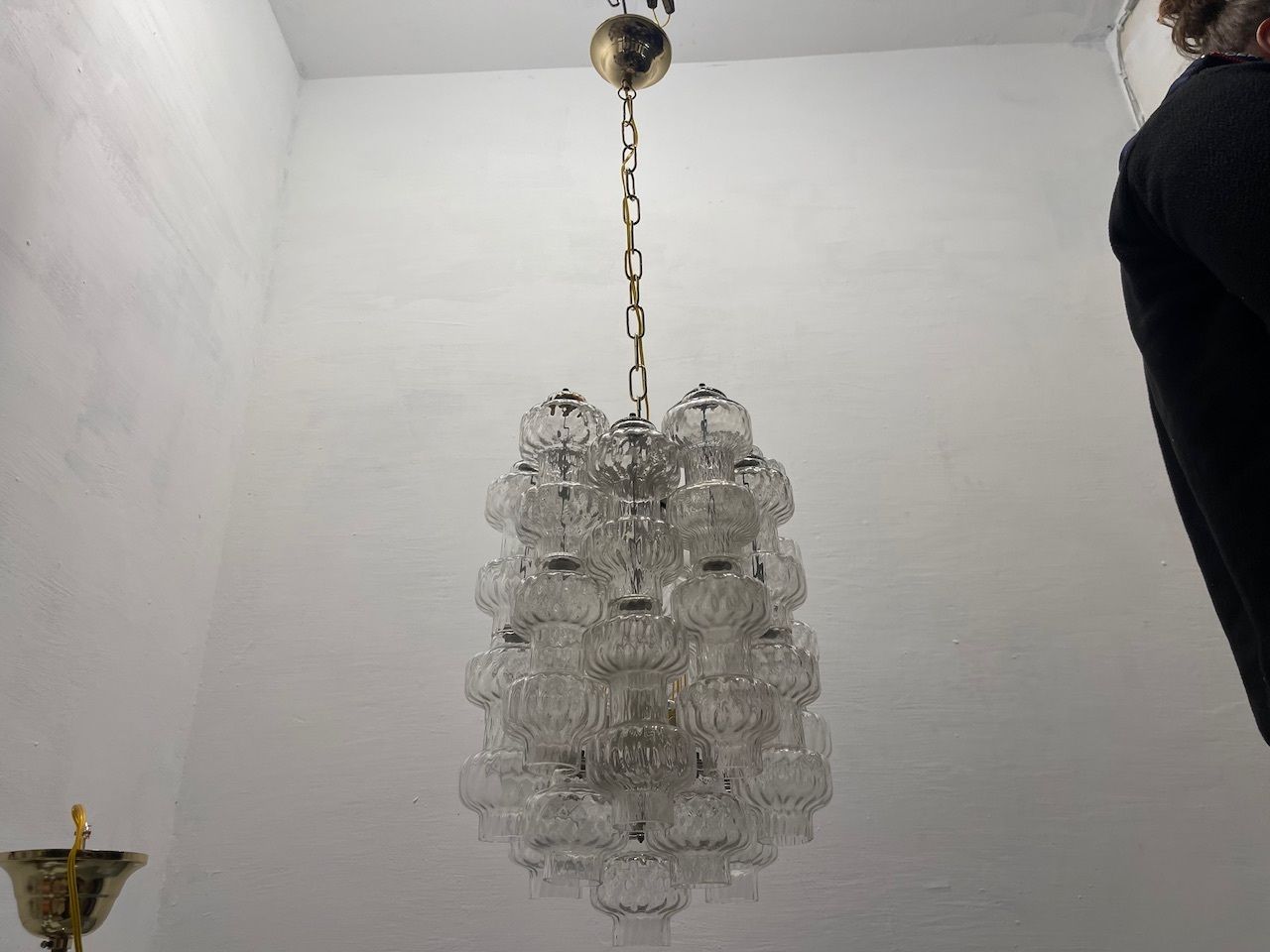 Iconic Murano Glass Barbell Chandelier By Venini 1960’s photo buy