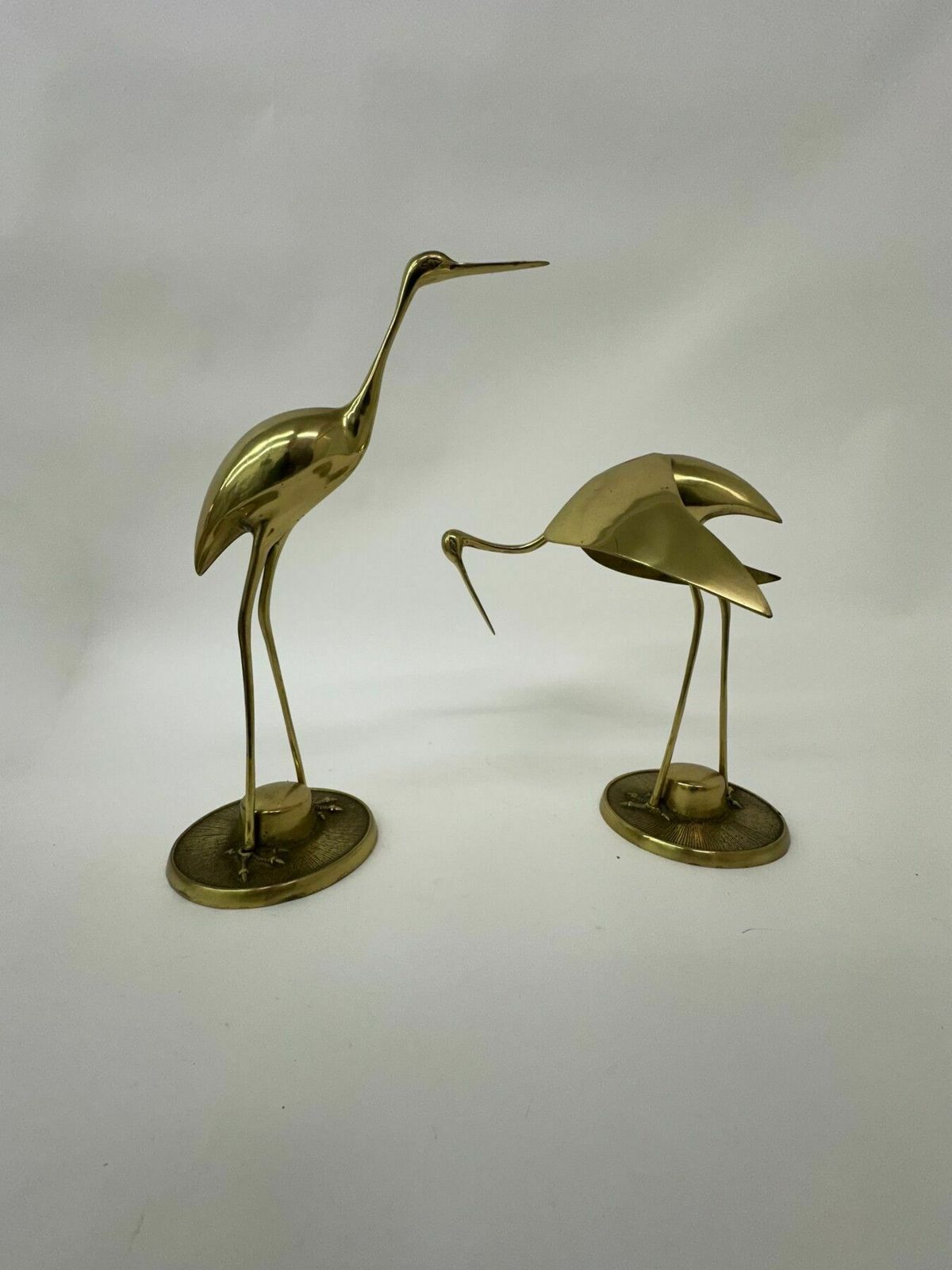 photo furniture Grote Mid Century Design Messing Vogels, Jaren 1970