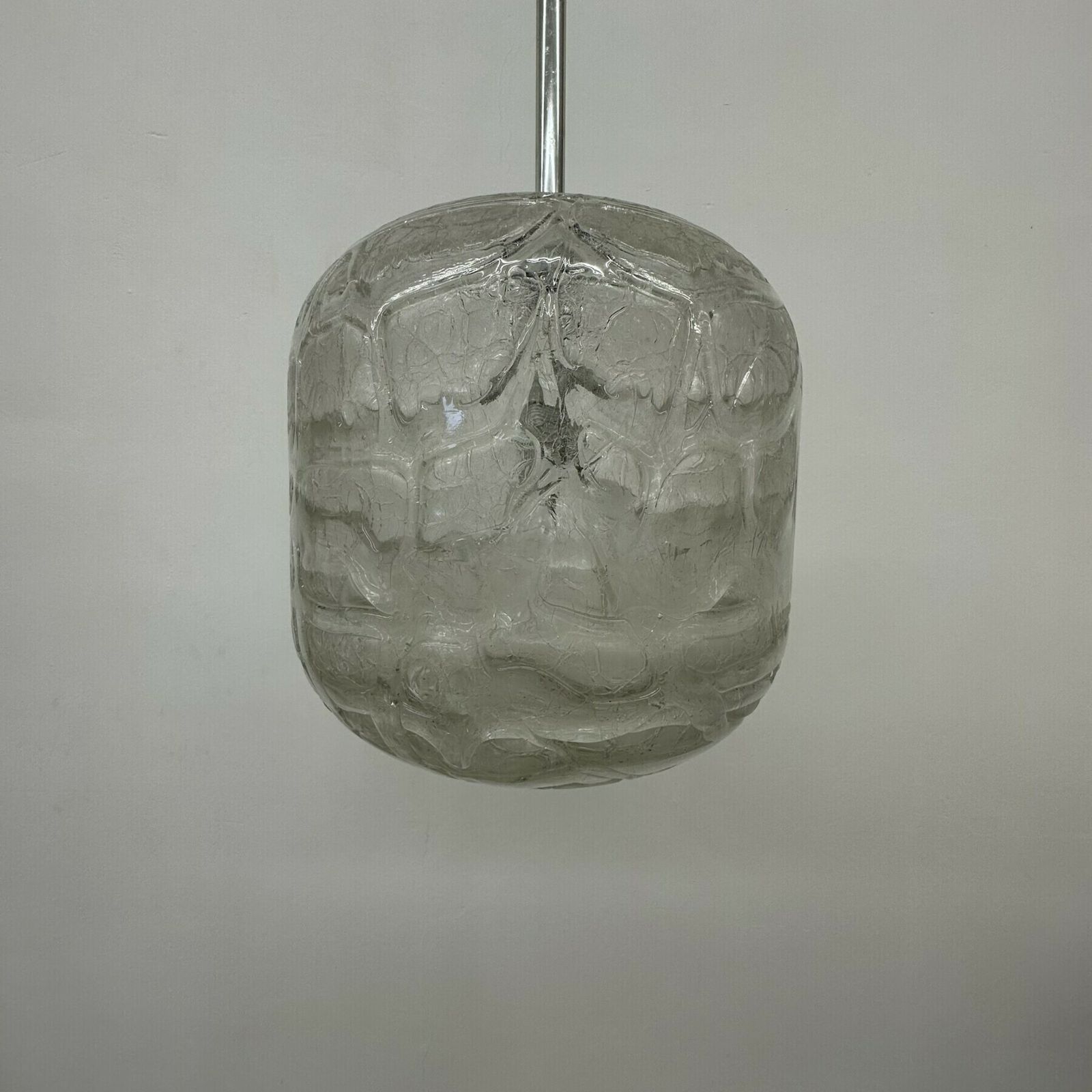 photo furniture Zeldzame Mid Century Glazen Hanglamp Van Doria Leuchten, Jaren 1970