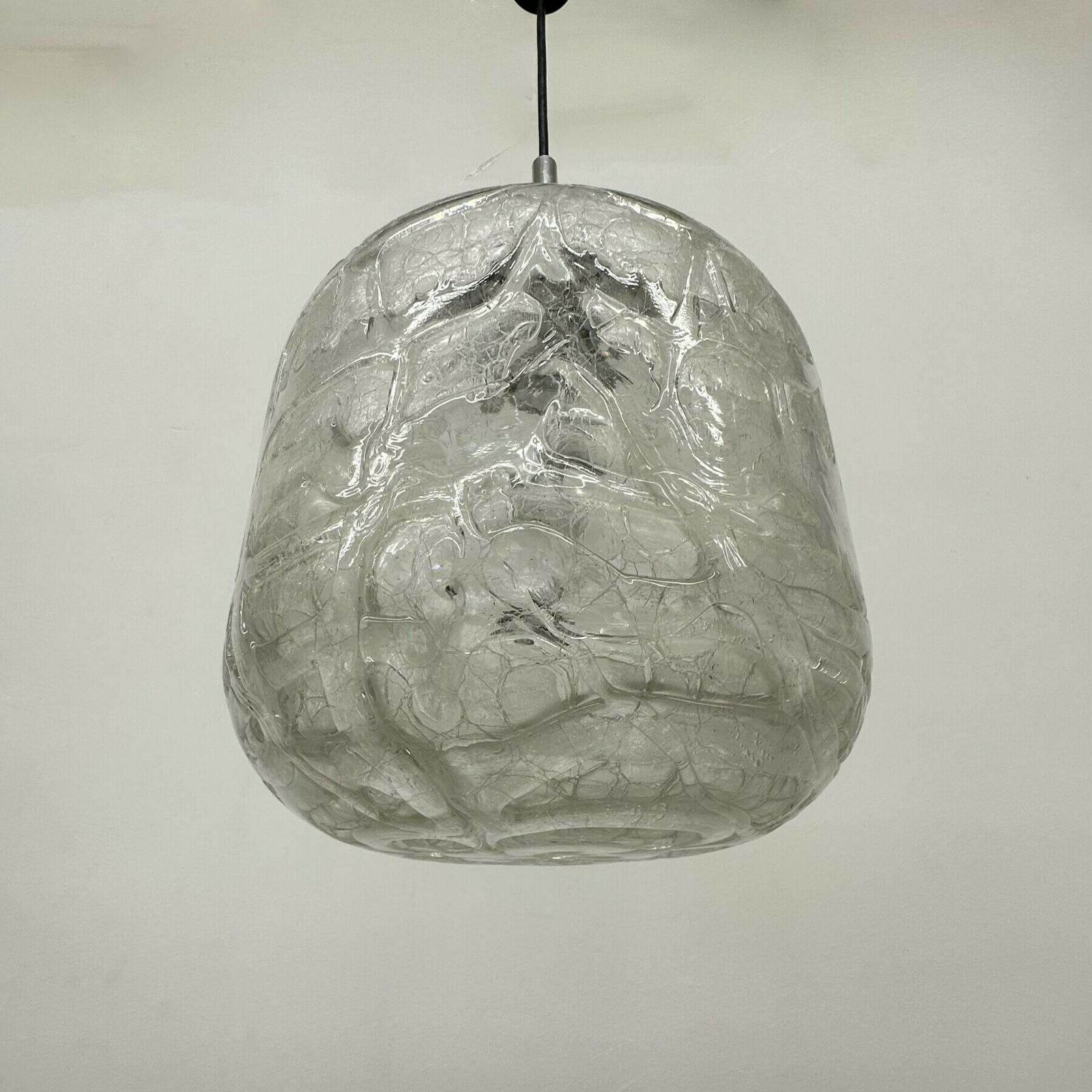 452.0 Zeldzame Mid Century Glazen Hanglamp Van Doria Leuchten, Jaren 1970 photo