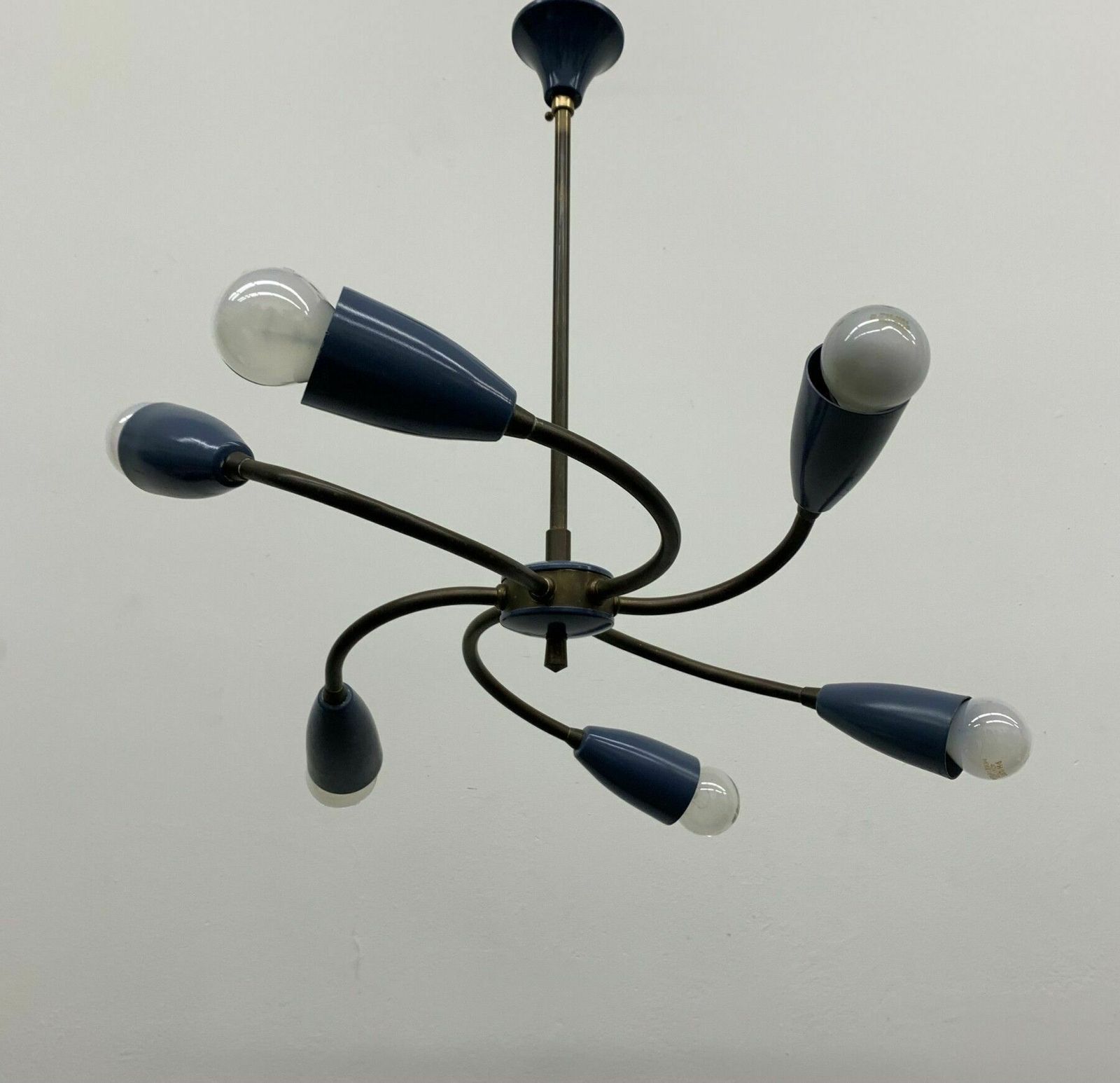Mid Century Spider Hanglamp, Ca. Jaren 1950