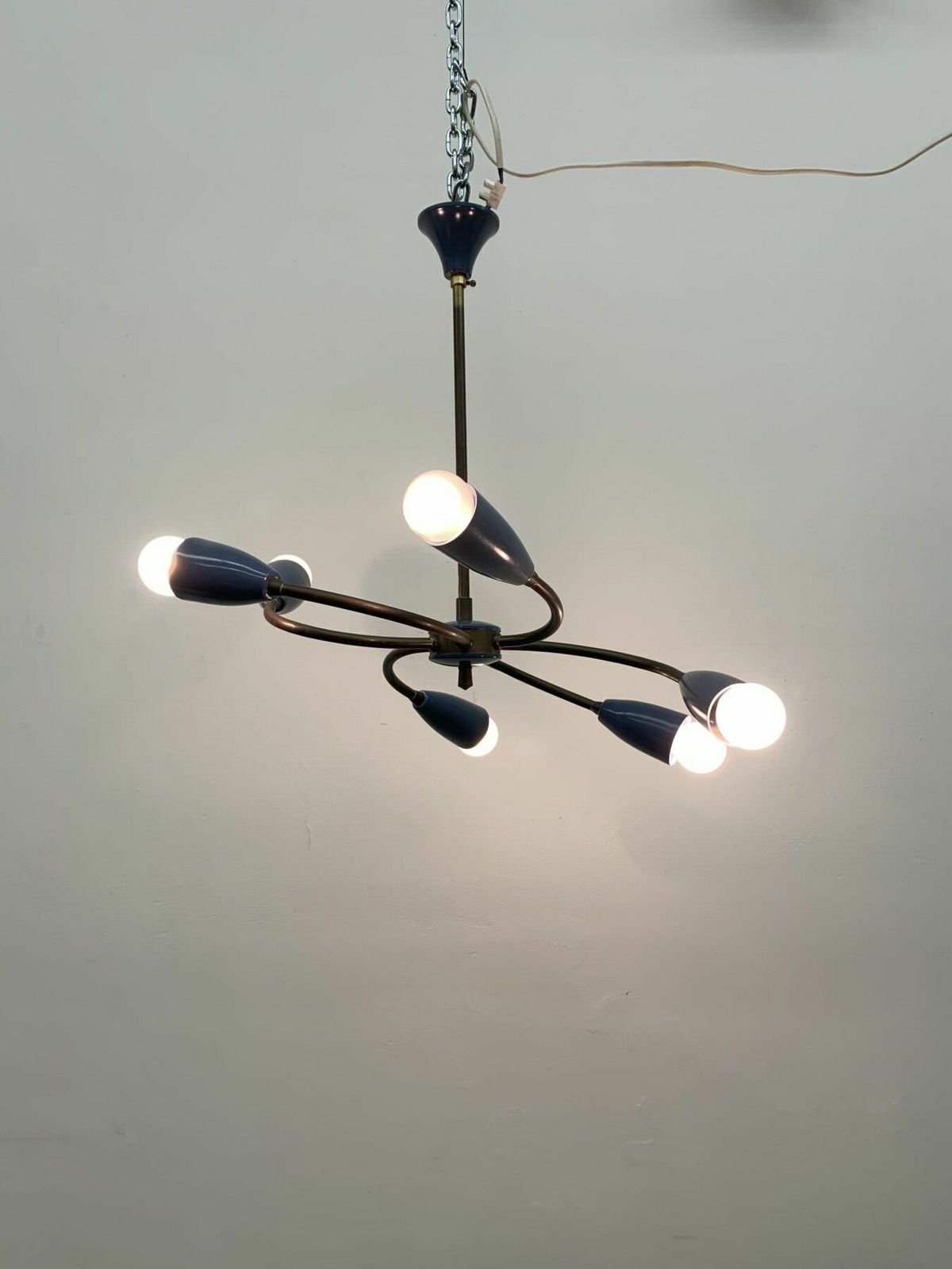 Mid Century Spider Hanglamp, Ca. Jaren 1950 photo Verlichting