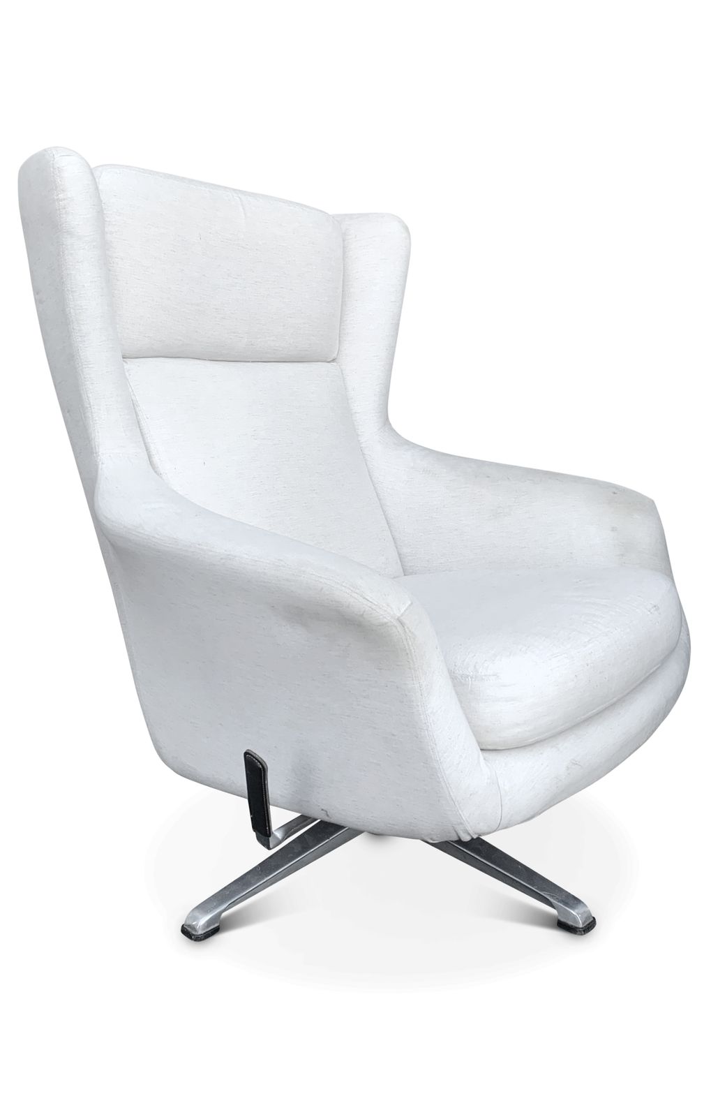 Mid Century Swivel And Rotating Egg Chair On Four Star Aluminium Base 1960's Ol