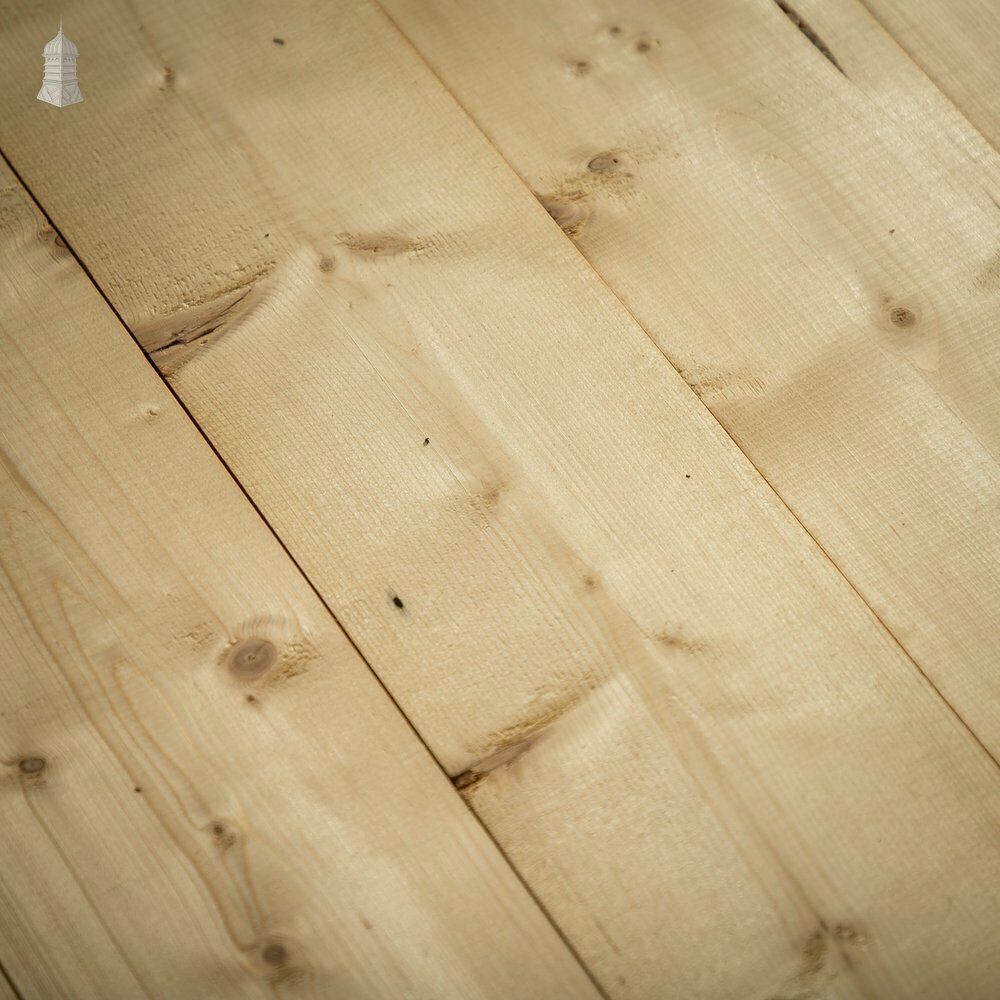 5.25 Inch Pine Floorboards, Cut From Timber Salvaged From A London Barracks   22 Square Meters photo for sale