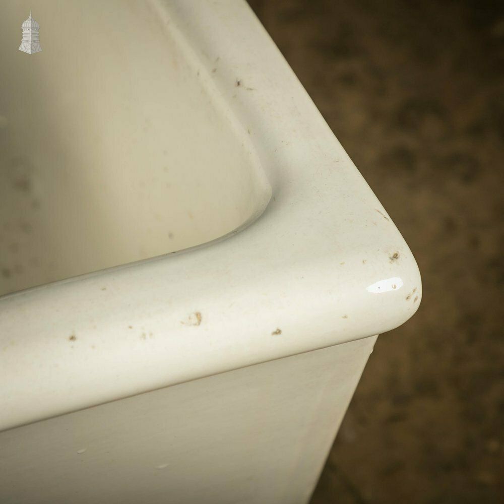 Butler Laundry Sinks, Pair Of Belfast Utility Sinks Joined With Sink Top Mangle Clamp Plate photo vintage