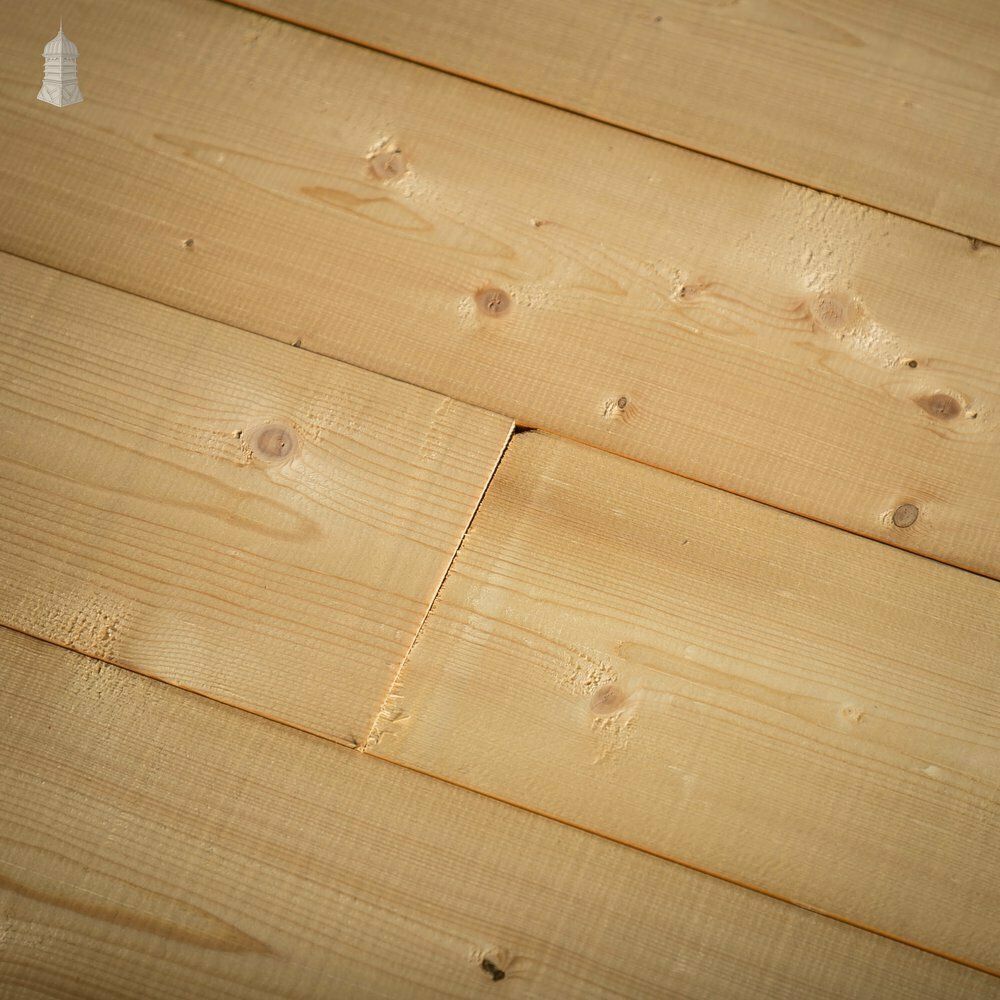 5.25 Inch Pine Floorboards, Cut From Timber Salvaged From A London Barracks   14.5 Square Meters photo for sale