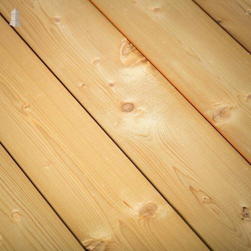 5.25 Inch Pine Floorboards, Cut From Timber Salvaged From A London Barracks   14.5 Square Meters