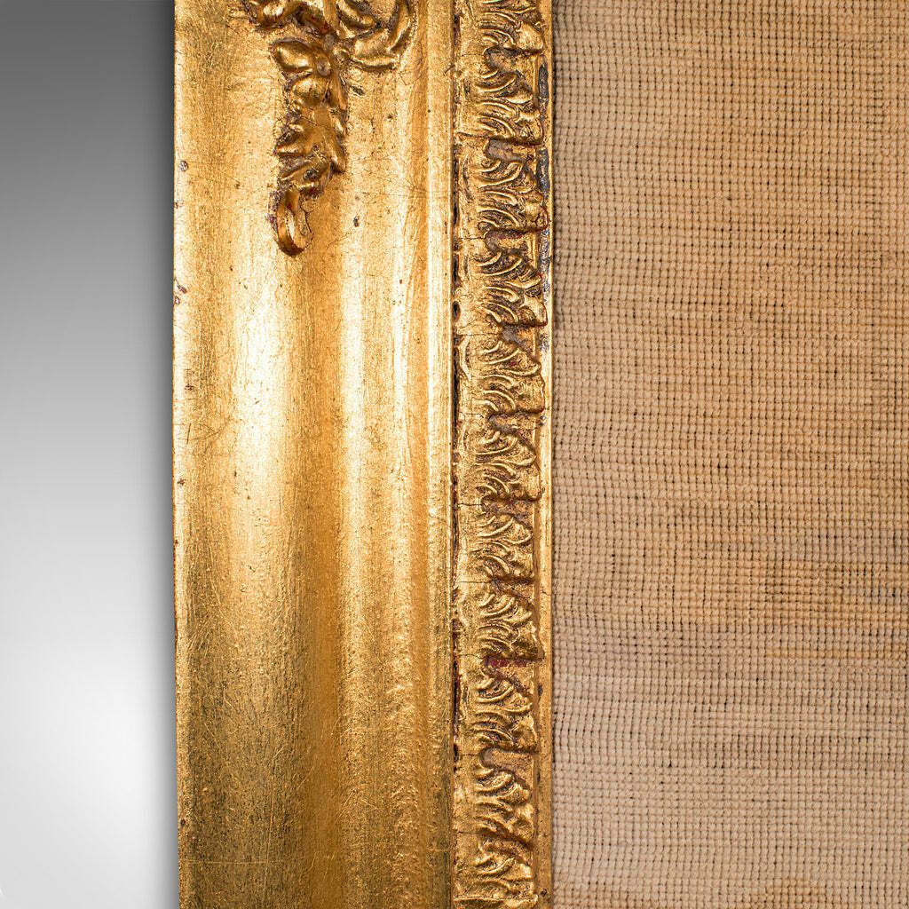 Antique Framed Tapestry, Continental, Needlepoint, Giltwood, Panel, Victorian photo vintage