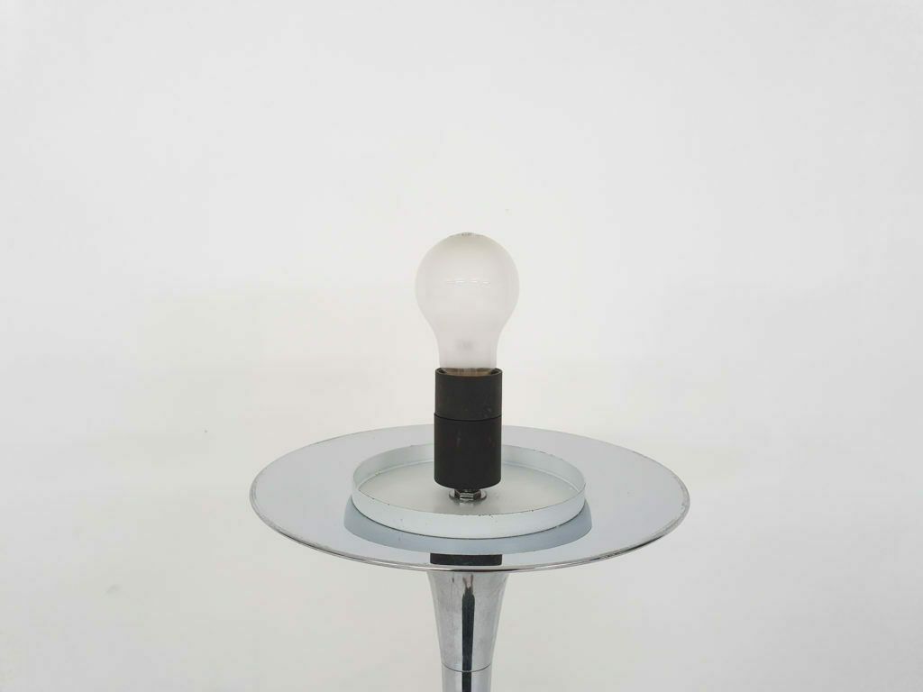 Opaline Glass And Chrome Floor Lamp By Goffredo Reggiani Italy 1960s photo buy