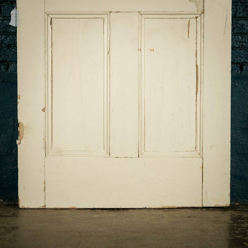 Home Fixtures Pine Panelled Door, Moulded 4 Panel Victorian, White Painted Finish photo