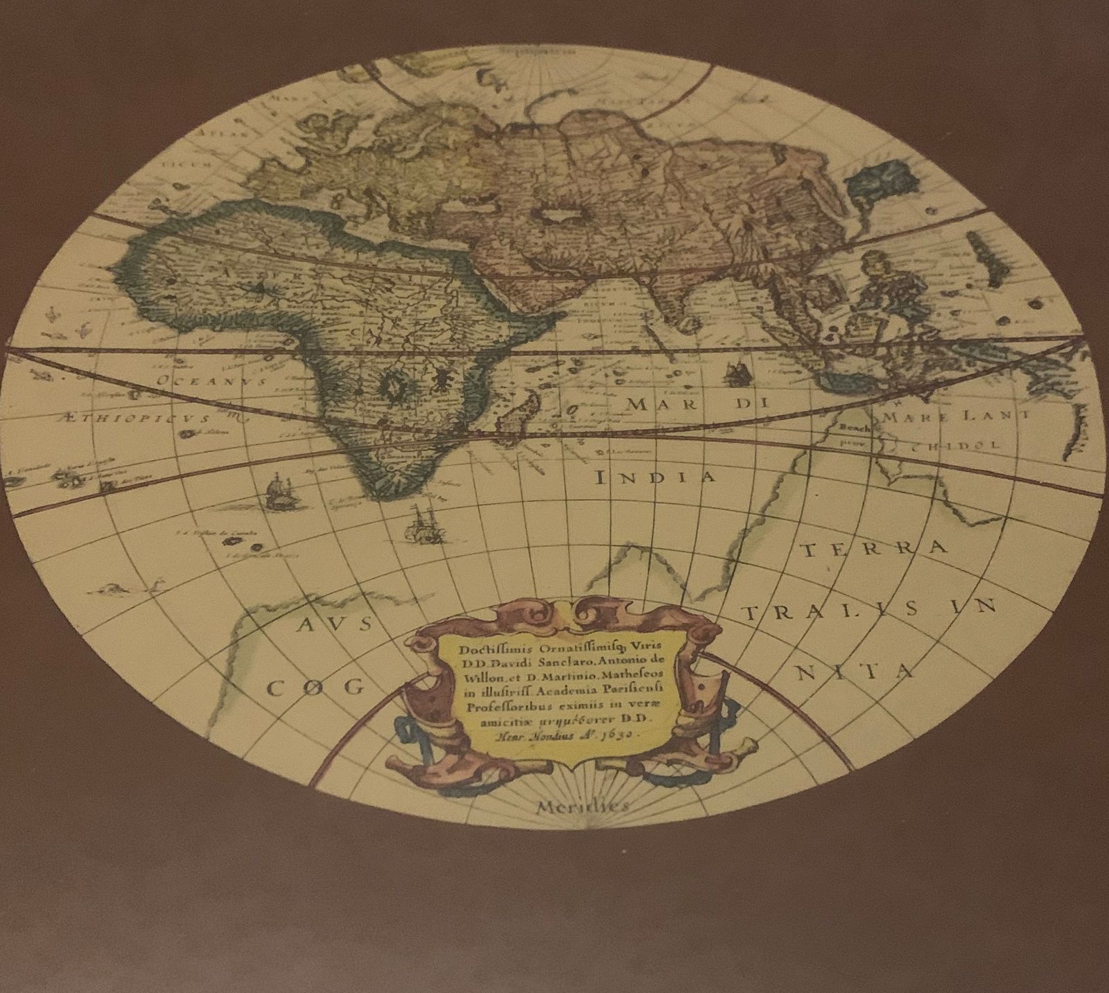 Kennedy For Harrods Brass Bound Military Campaign Nesting Tables With Glazed Tops Depicting Antiquarian Maps Of The World Ol photo vinterior