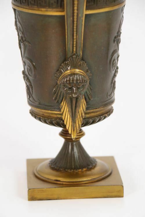 1650.0 Empire Period Bronze And Ormolu Grecian Style Pair Of Classical Urns Circa 1830 photo