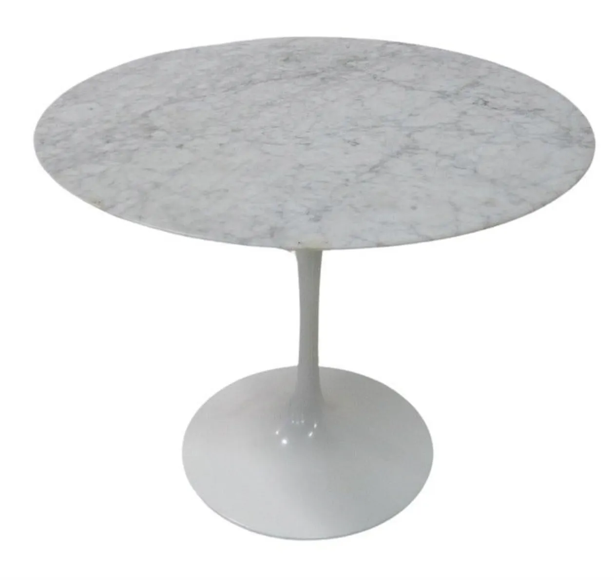 Mid Century Small Round Dining Table By Eero Saarinen For Knoll International photo vinterior