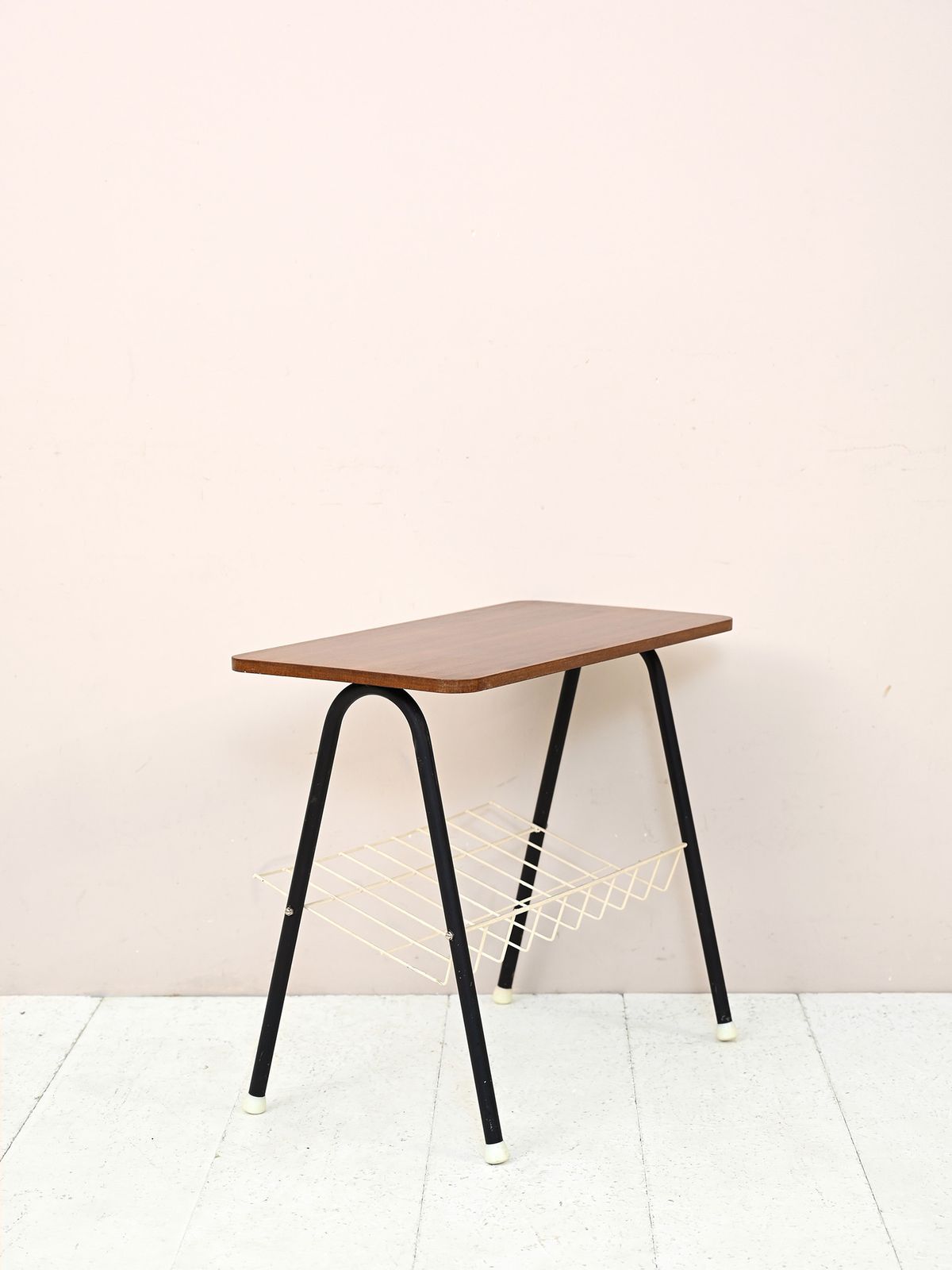 Coffee Table In Wood And Metal Modern Scandinavian Sofa Table From The 1960s. photo for sale