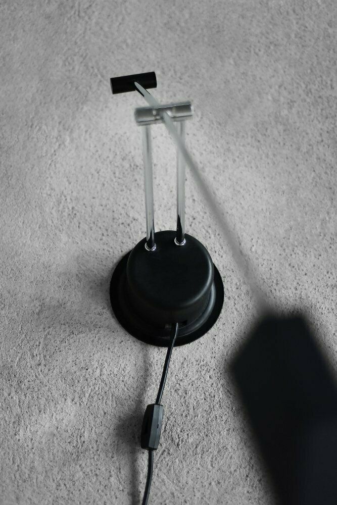 Mid Century Belgian Modern Minimalist Black Desk Lamp From Massive, 1980s photo 572.0