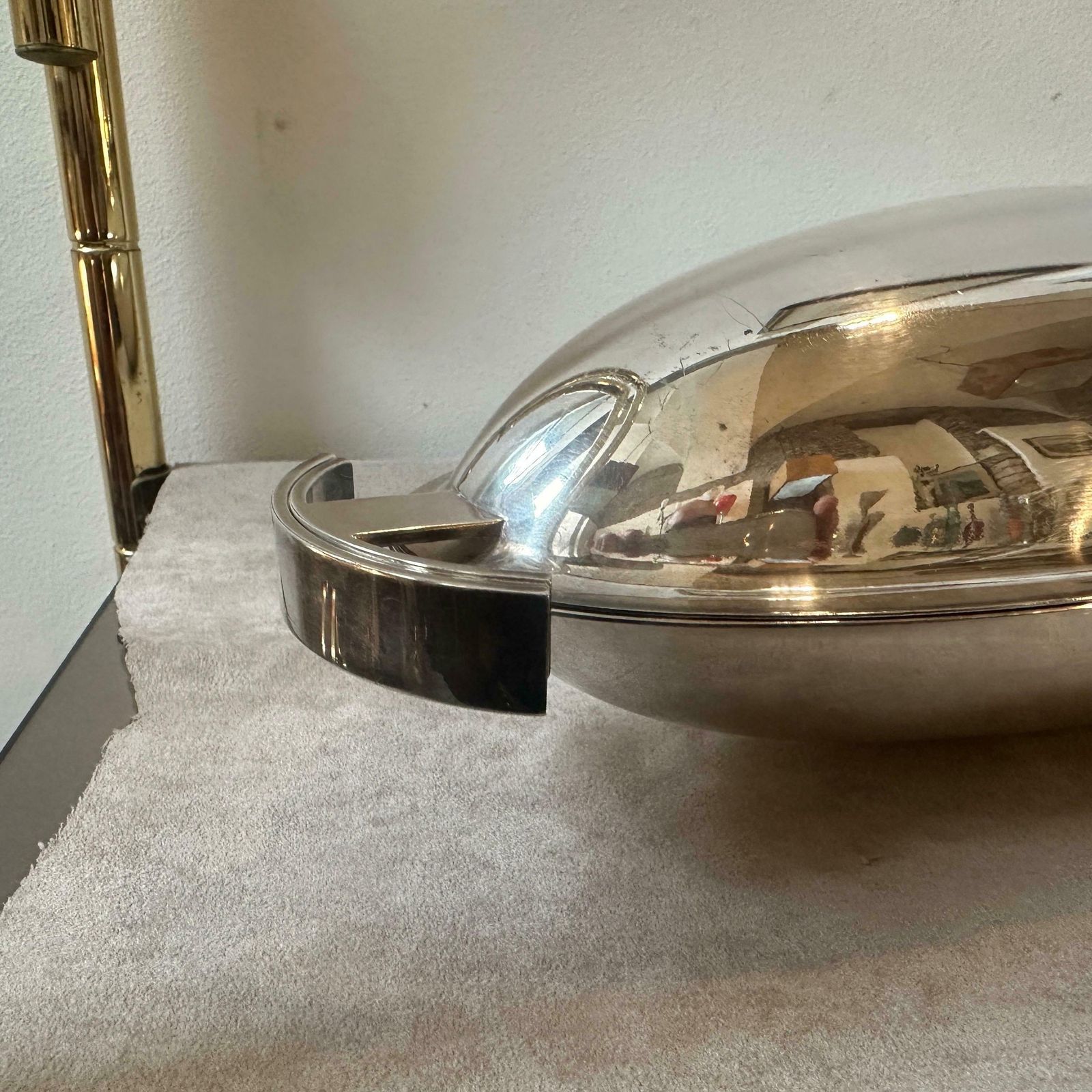 1990s Lino Modernist Silver Plated Fish Bowl Design By Lino Sabattini photo Home Decor