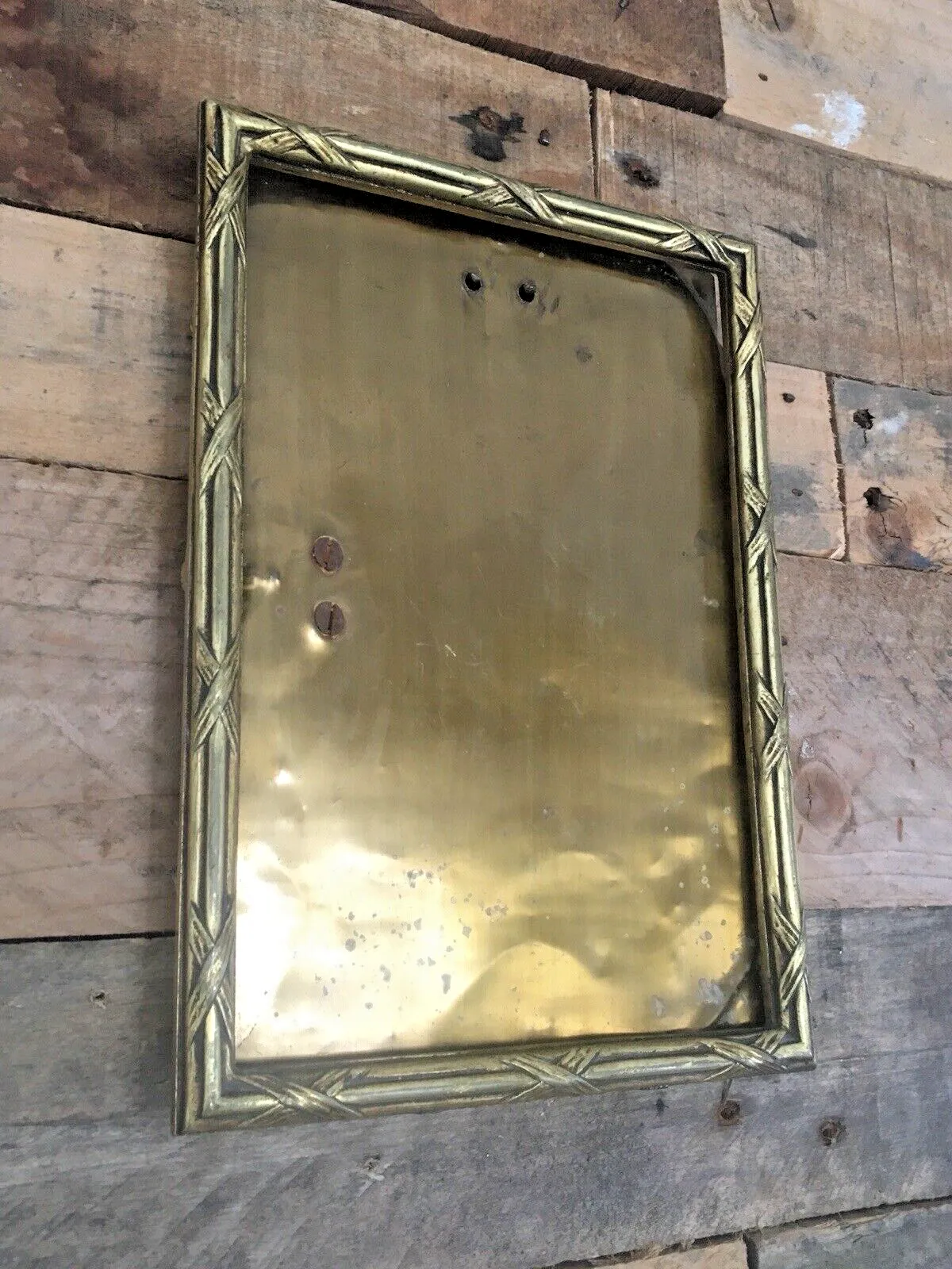 150.0 Antique C1900 French Bamboo Effect Regency Gilt Brass Easel Picture Photo Frame photo