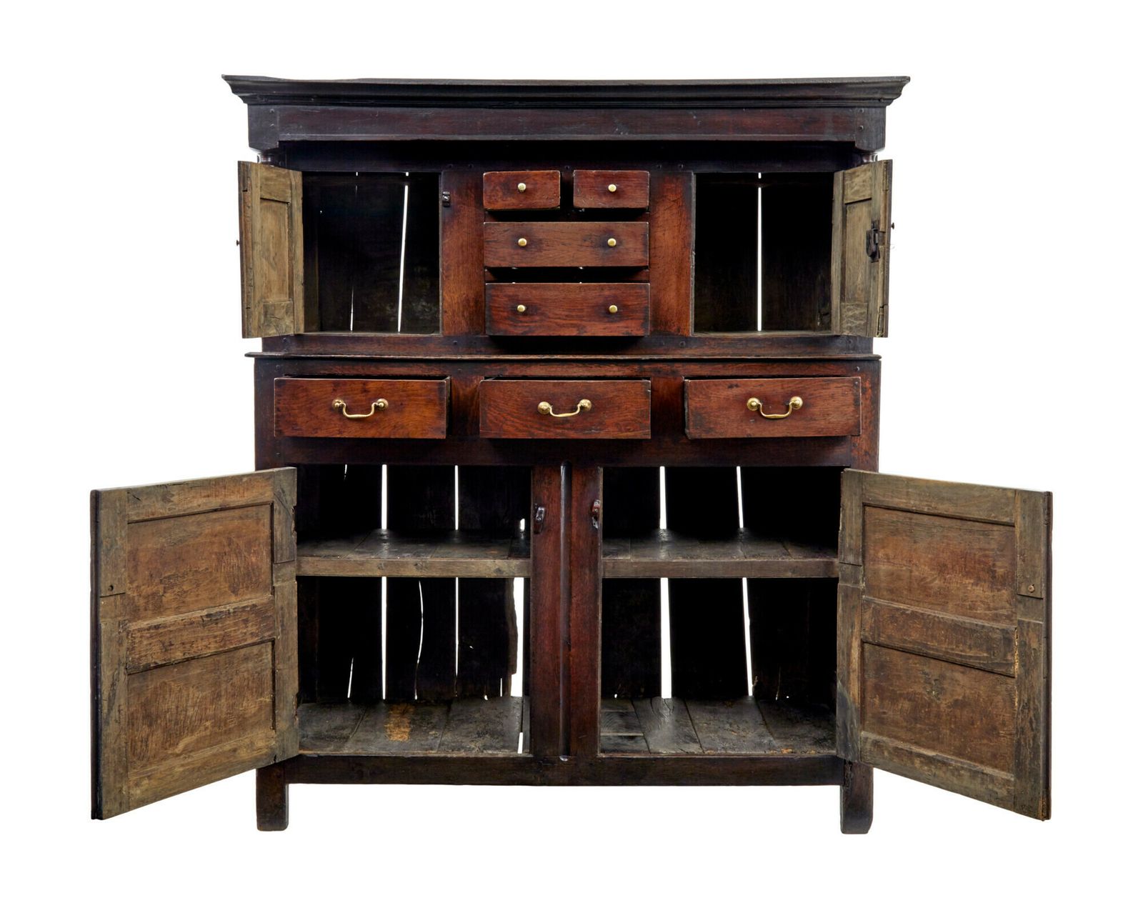 17th Century Welsh Carved Oak Court Cupboard photo buy