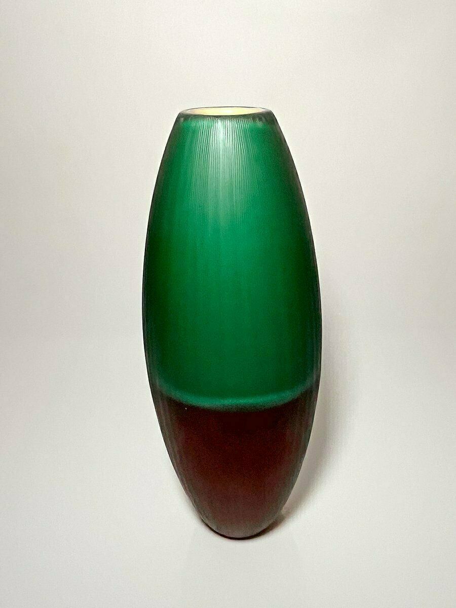 Inciso Murano Glass Vase By Antonio Da Ros For Cenedese photo for sale