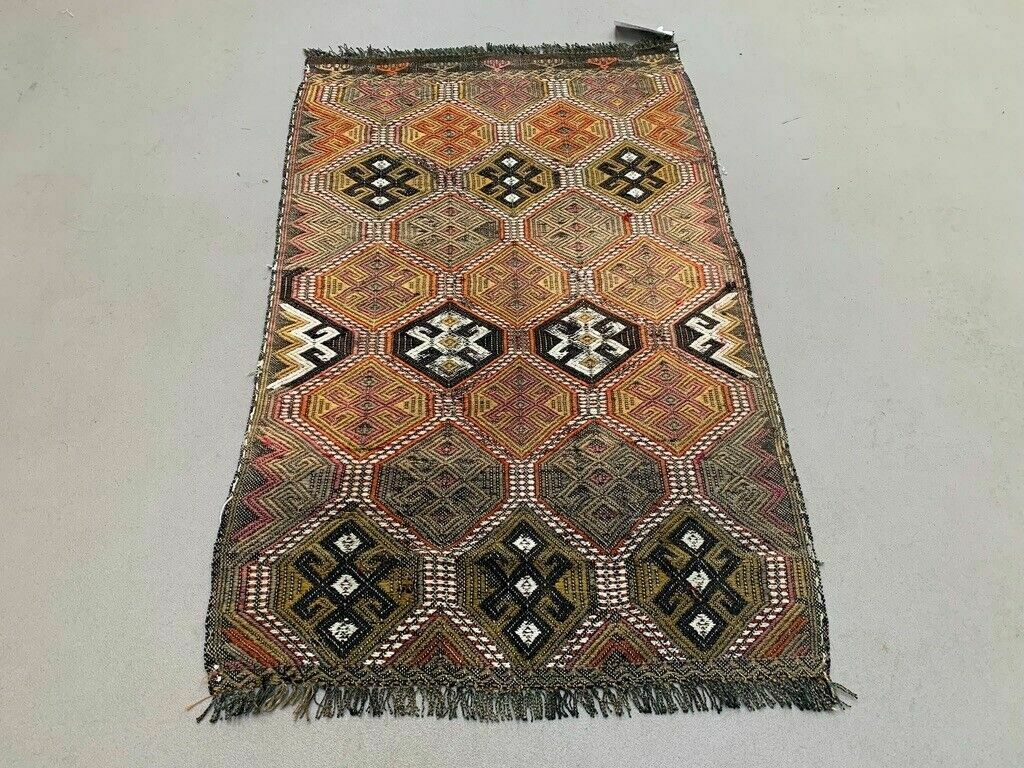 Vintage Turkish Mini Kilim 85x53 Cm Wool Small Kelim Runner, Shabby Chic photo furniture