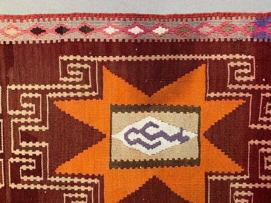 Vintage Turkish Mini Kilim 116x50 Cm Wool Small Kelim Runner, Shabby Chic photo buy