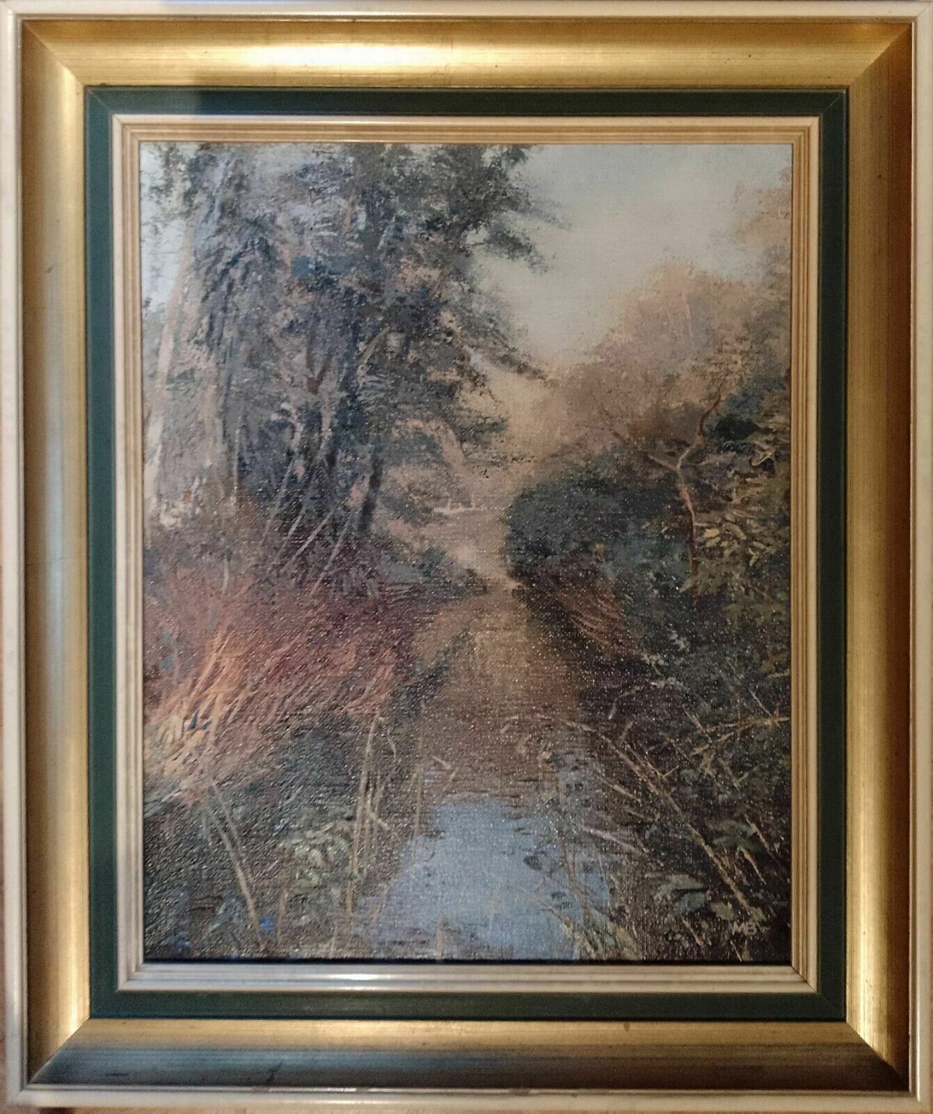 photo furniture Signed Vintage Original Oil Painting Country Brook Styal Cheshire Margaret Brown