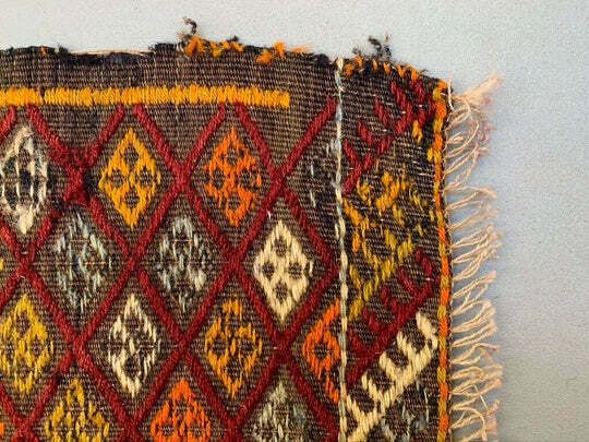 Vintage Turkish Mini Kilim 99x52 Cm Wool Small Kelim Runner, Shabby Chic photo buy