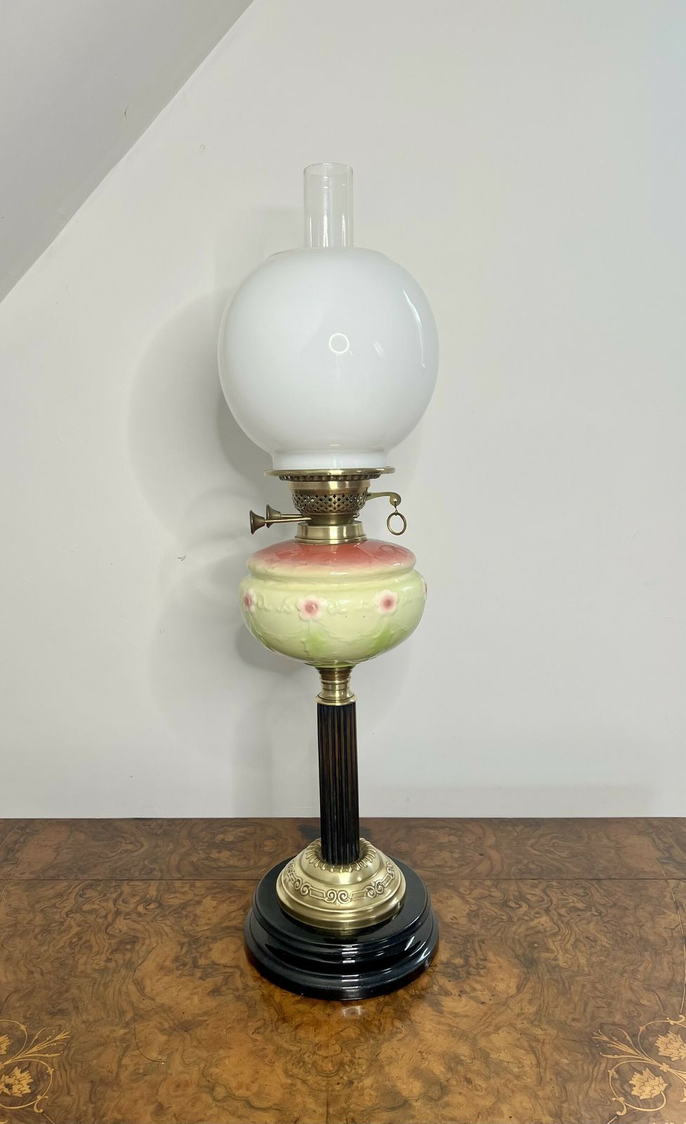 Stunning Quality Victorian Oil Lamp photo furniture