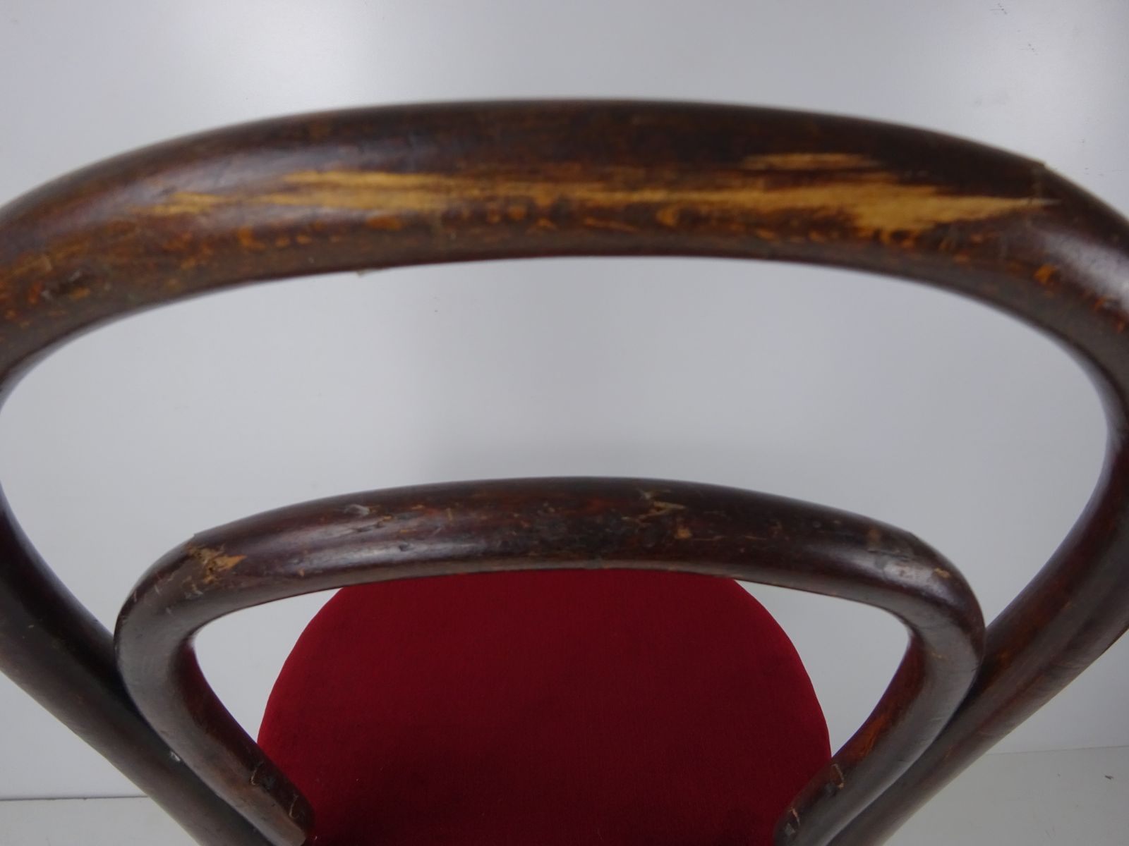 photo for sale Upholstered Thonet Style High Bentwood Bistro Chair/Barstool