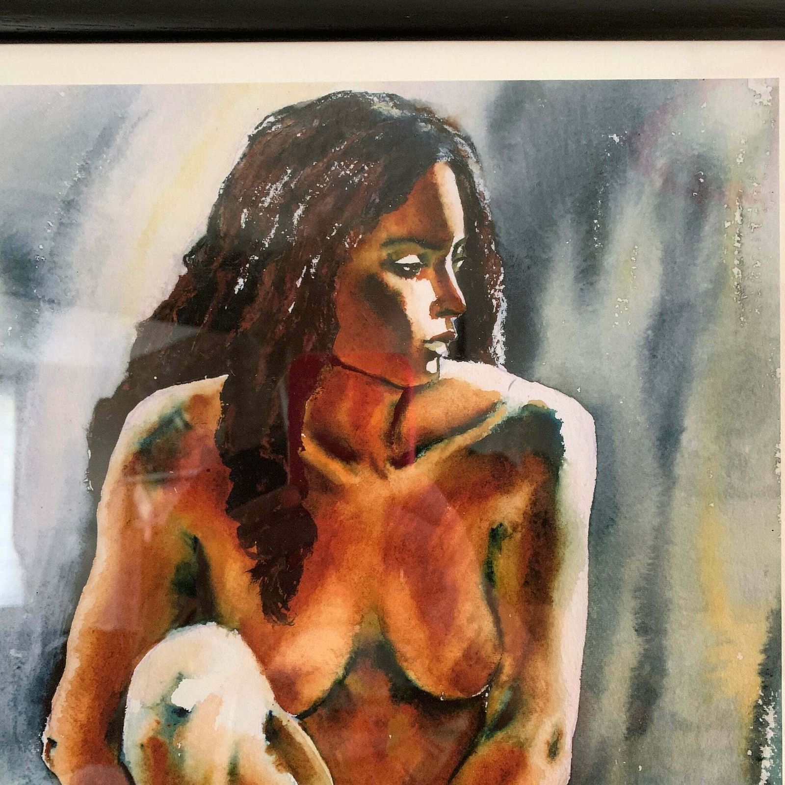 Framed Print Nude Woman Limited Edition Rhian Signed Lbp 9/20 Erotic Print photo furniture
